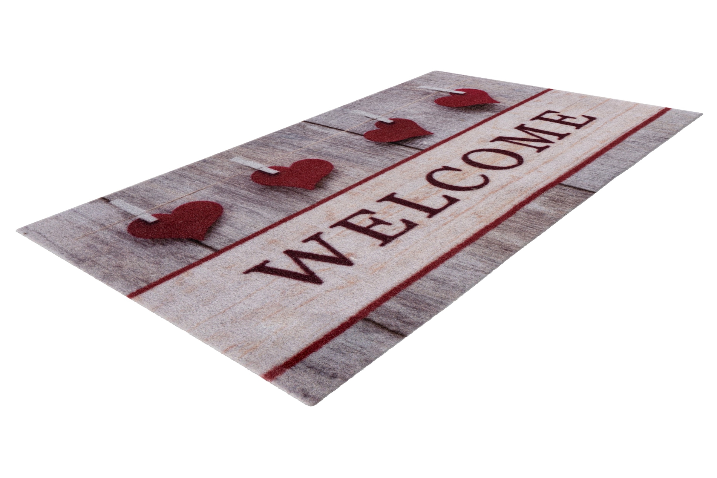 Kayoom Fußmatte »Cosy Entry 725« rechteckig 6 mm Höhe Türmatte, Schmutzfang, Welcome Herz, Eingang