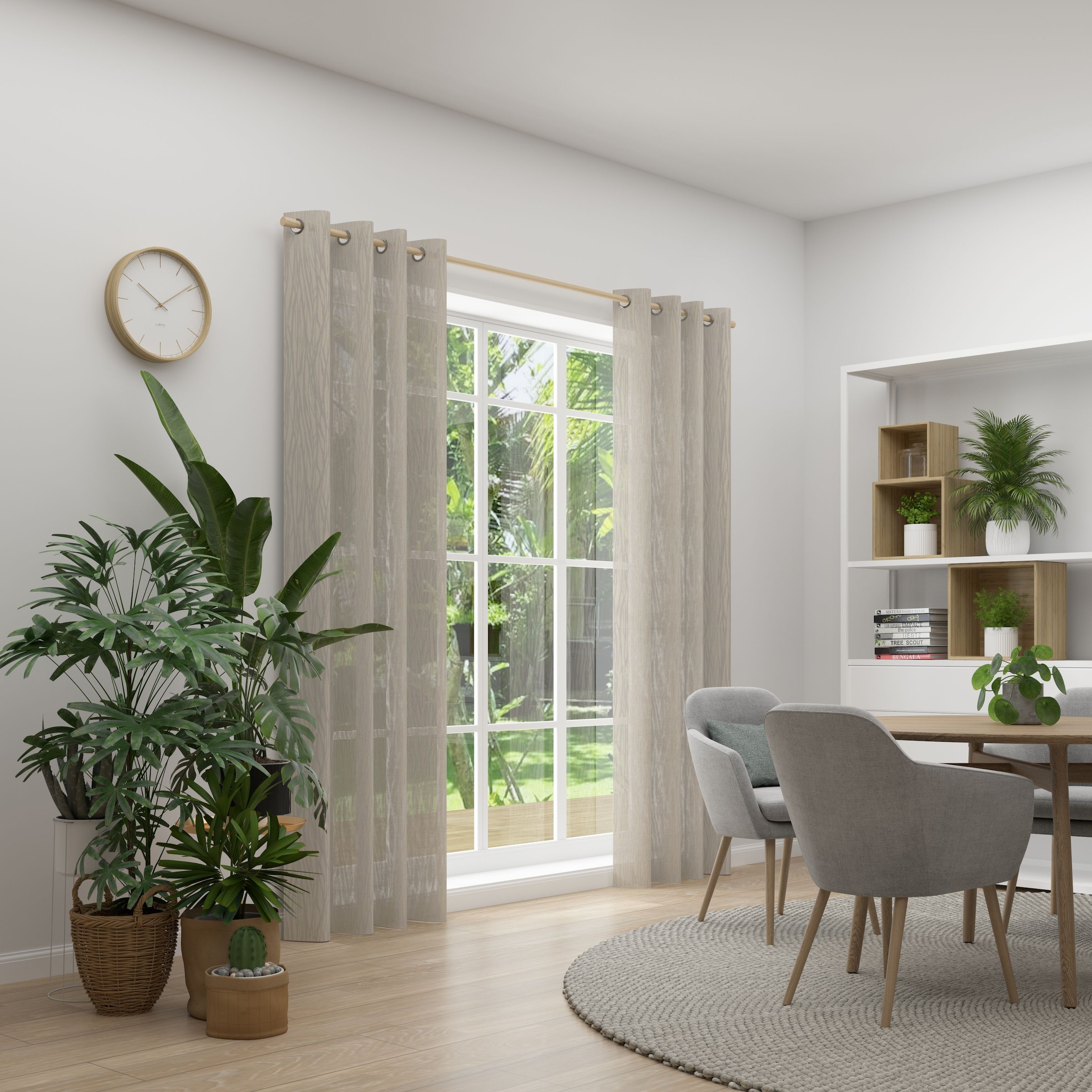 Neutex for you! Vorhang »RAYA« Ösen 1 Stk. tlg. Grafische Linienstruktur günstig online kaufen