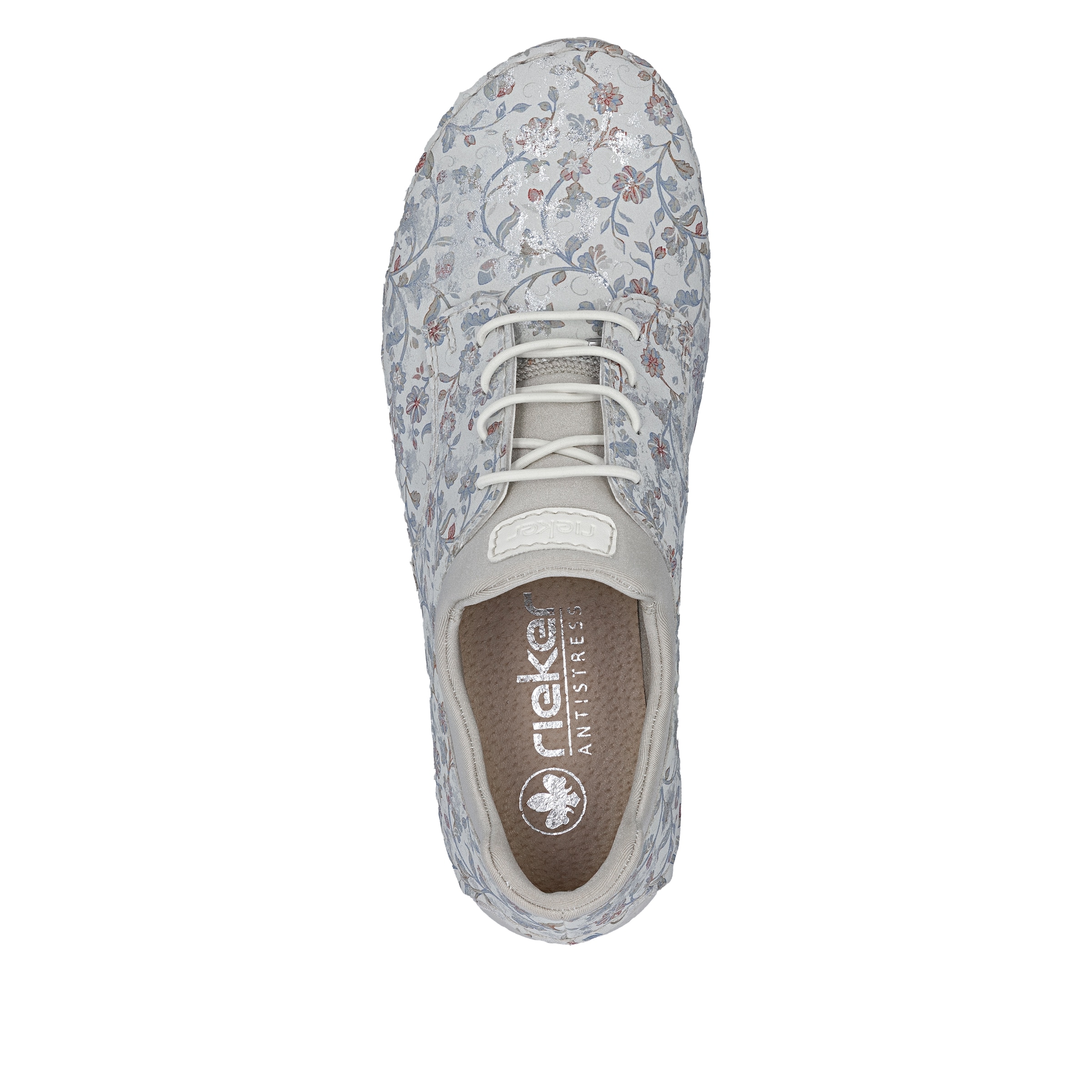 Rieker Slip-On Sneaker  Slipper, Halbschuh, Freizeitschuh mit floraler Musterung