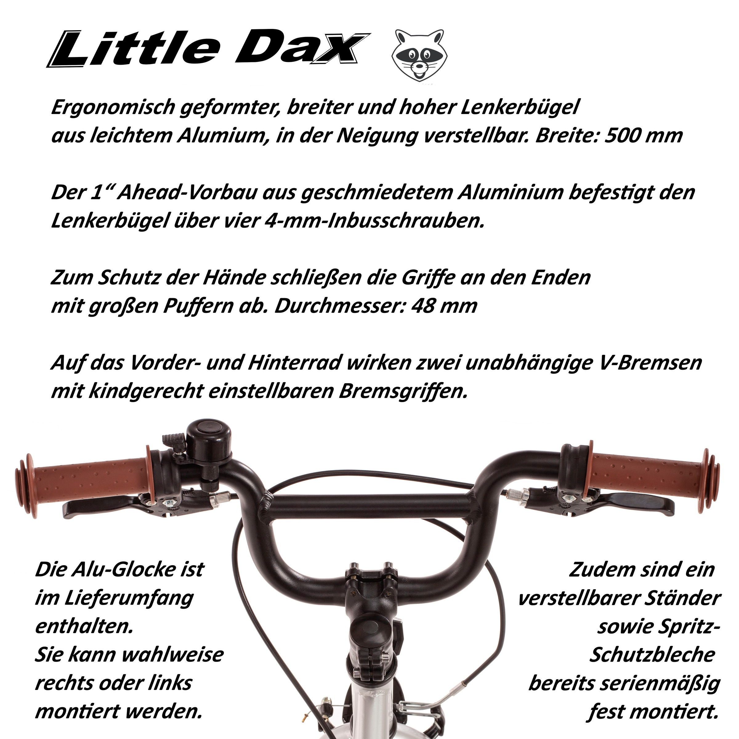 Bachtenkirch Kinderfahrrad »14" Little-Dax "AERON", rot« 1 Gang ohne Schaltung