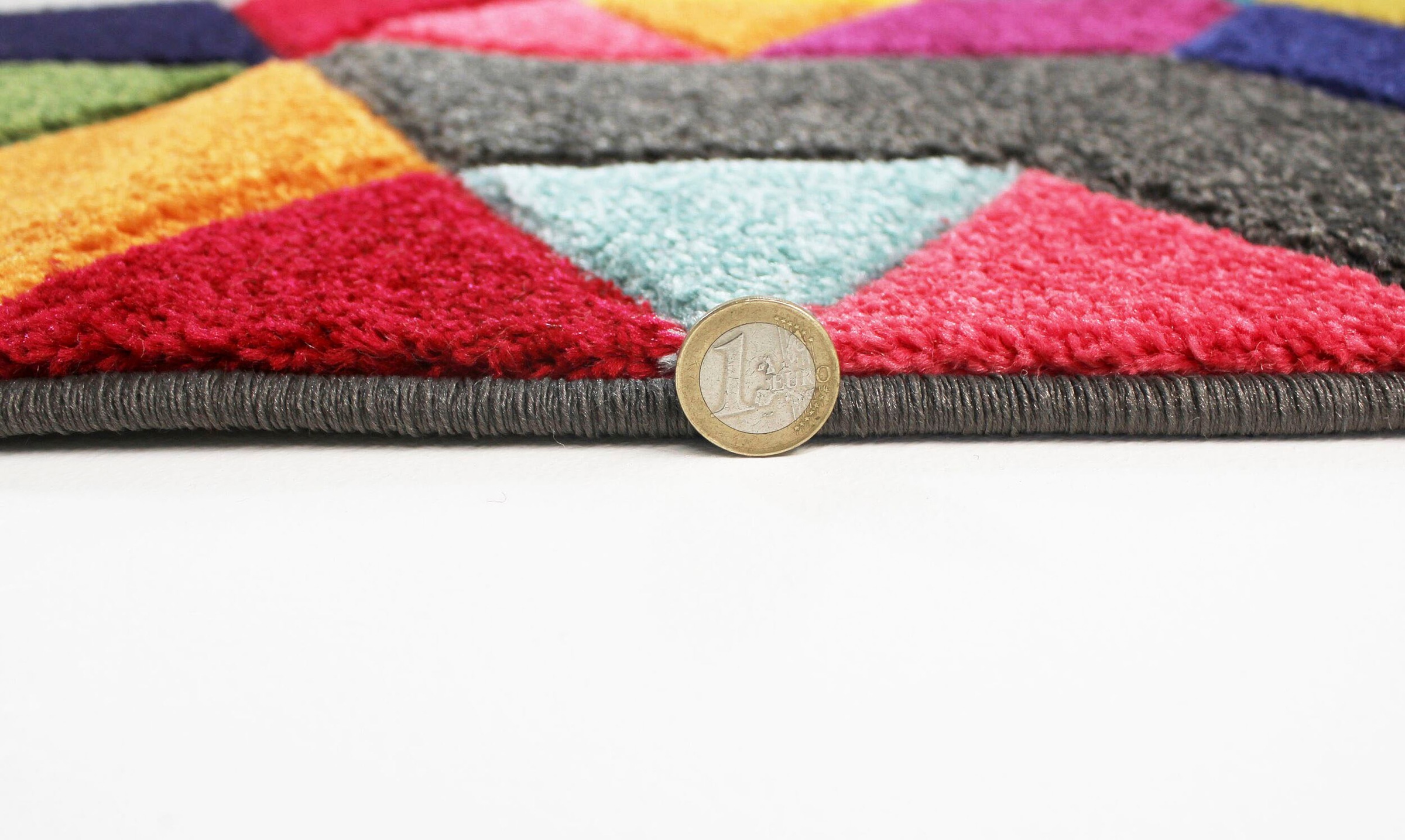 FLAIR RUGS Läufer »Dynamic«, rechteckig, 10 mm Höhe, fußbodenheizungsgeeignet, geometrisches Design, Cube Muster, Läufer