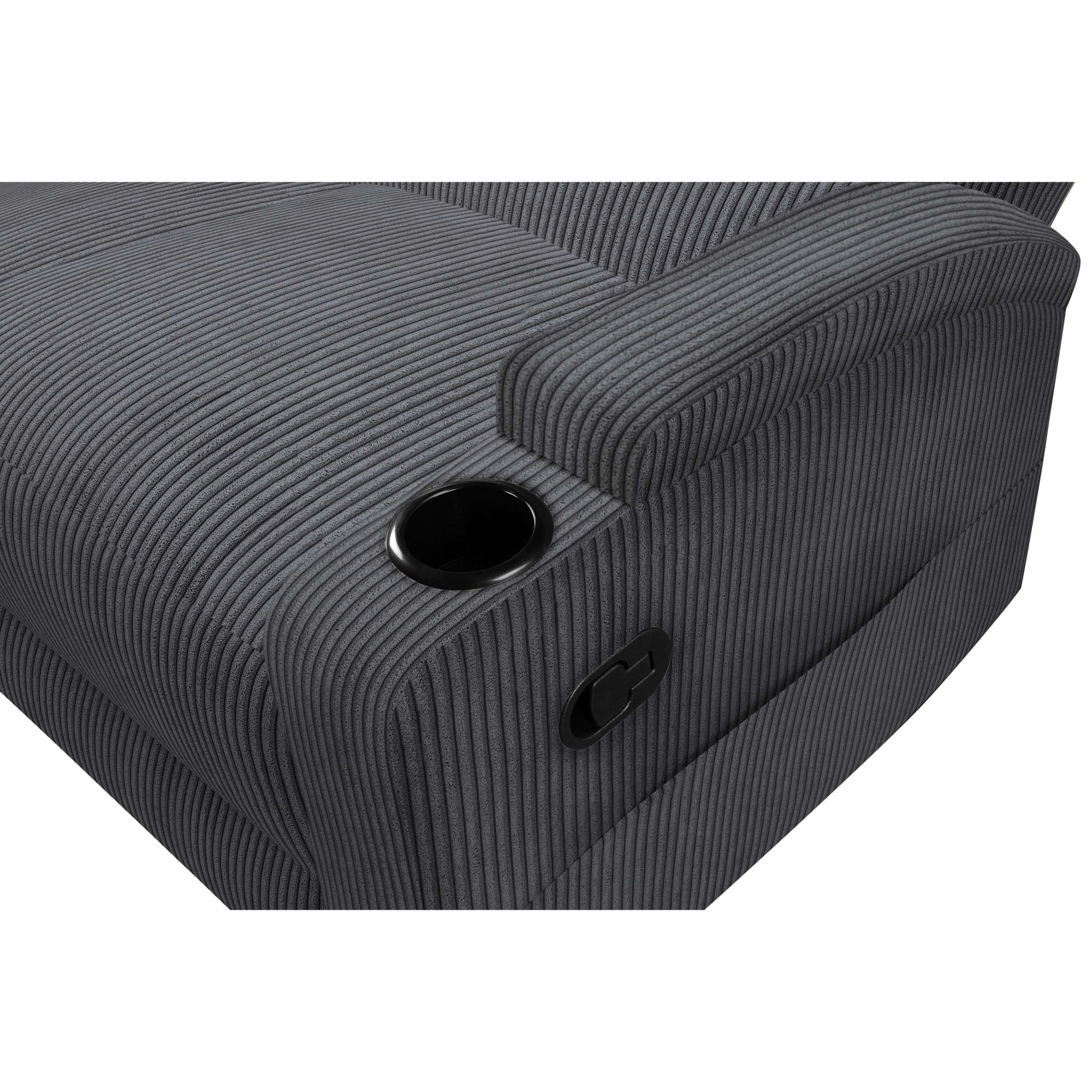 Home affaire Ecksofa »NAPORI Multimediasofa, 3er Kinosessel XXL, L-Form, Cord«, Kinosofa mit Relaxfunktion, Getränkehalter, Staufach und Staukasten