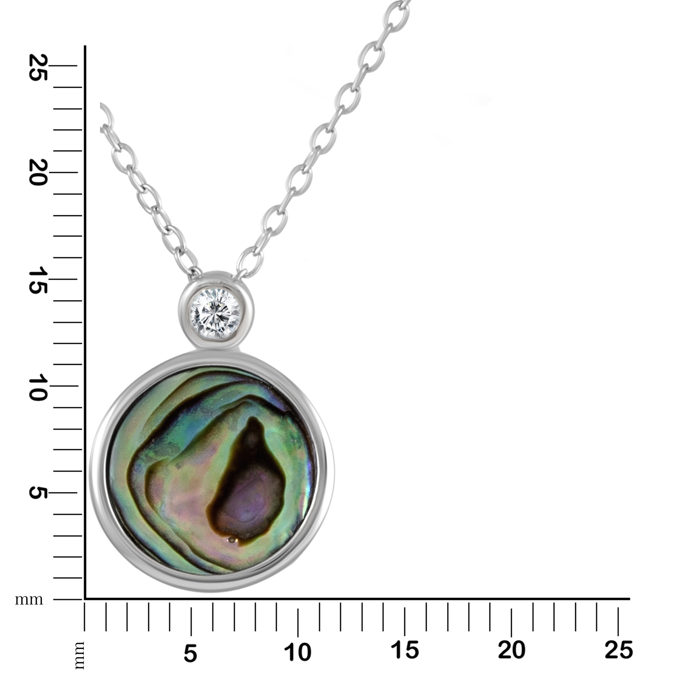Vivance Collierkettchen »925 Silber rhodiniert Abalone Zirkonia«