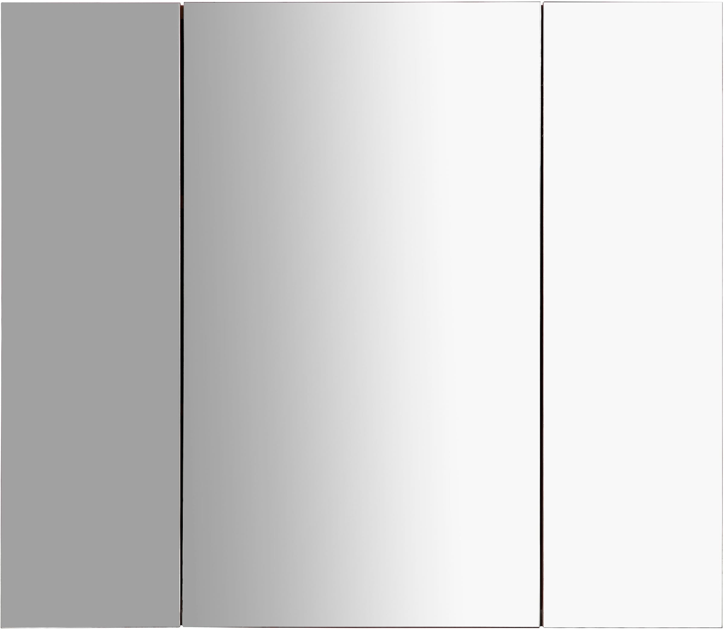welltime Spiegelschrank »Lund Bad Spiegel WC Wandspiegel Badezimmerspiegel ohne LED«, Badschrank Badezimmerspiegelschrank Spiegel Breite 80cm mit 3 Türen