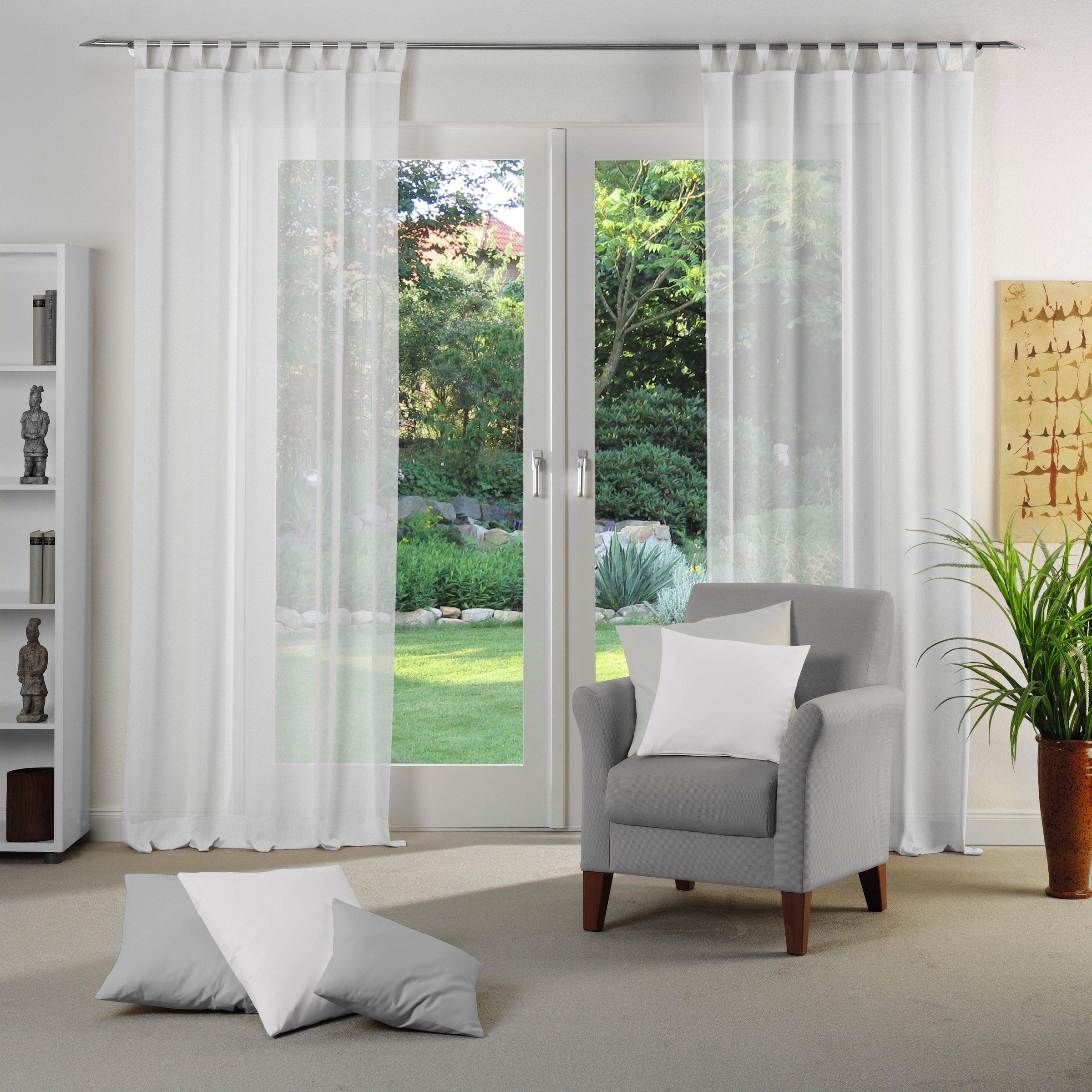 andas Vorhang »Elby 1«, (1 St.), transparent, basic, monochrom, bis 295 cm günstig online kaufen