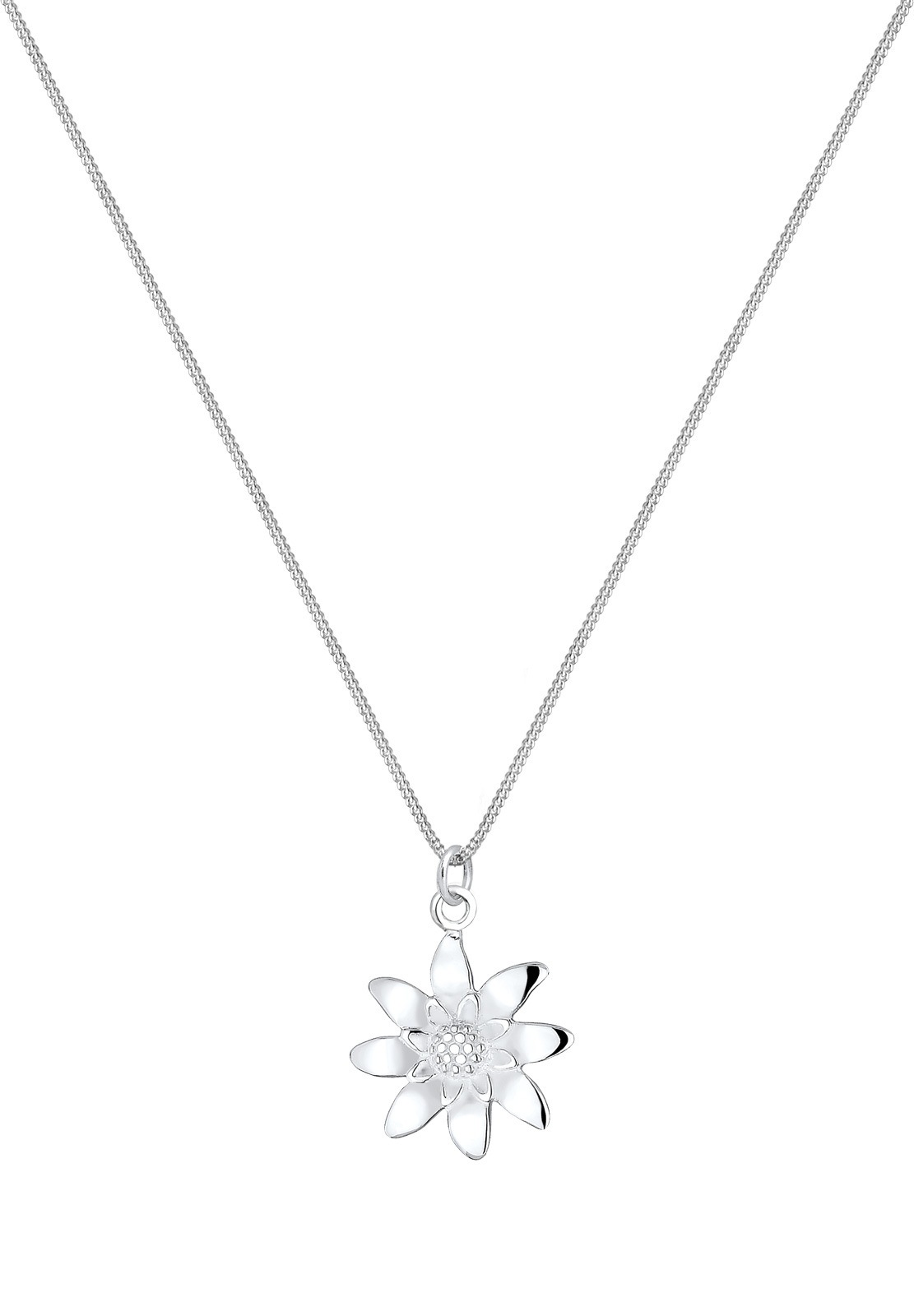 Elli Kette mit Anhänger »Edelweis Tracht Blume 925 Sterling Silber«