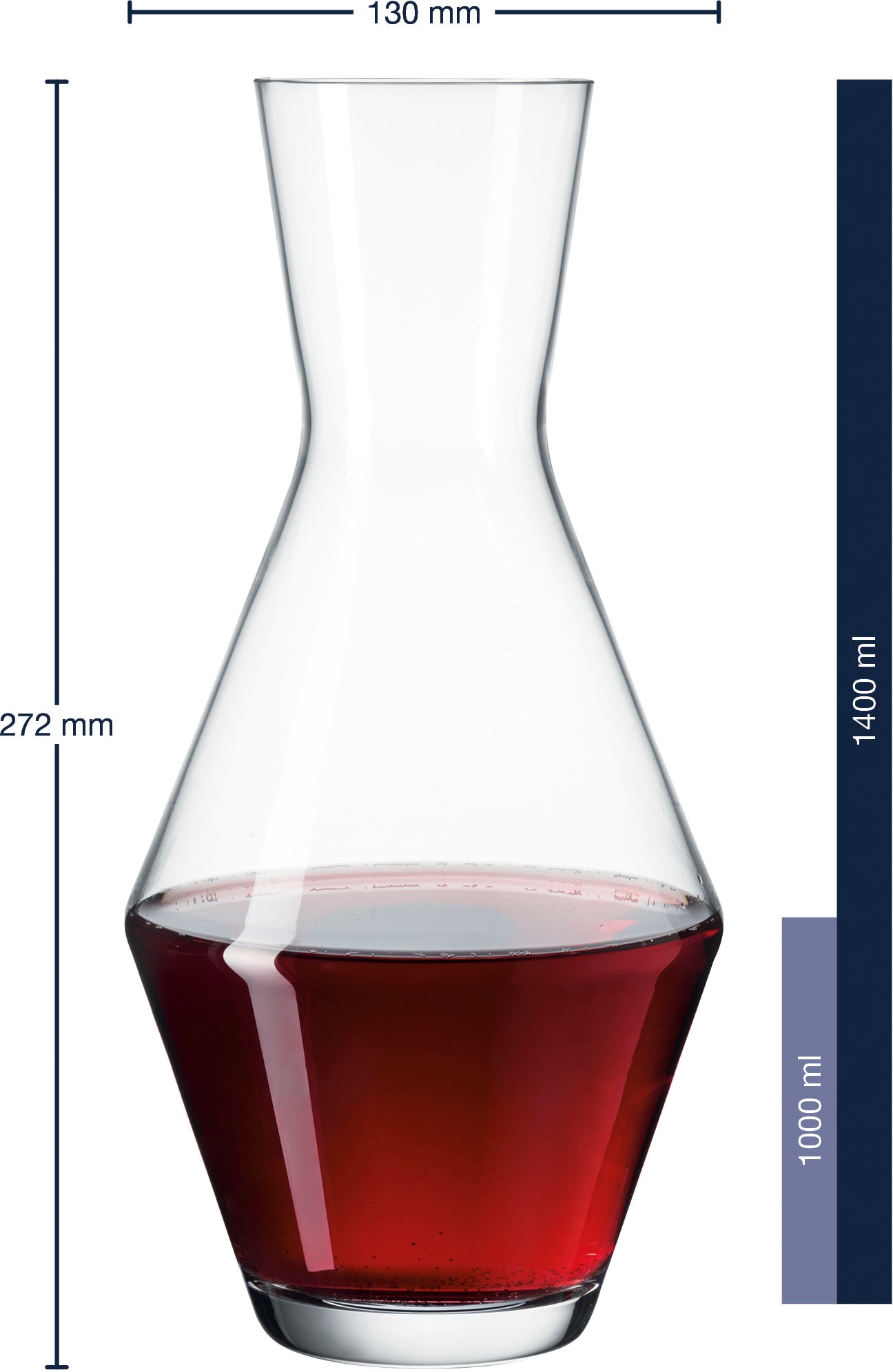 LEONARDO Gläser-Set »PUCCINI«, (Set, 3 tlg., 1 Karaffe, 2 Weingläser), (1 Karaffe, 2 Weingläser), 3-teilig