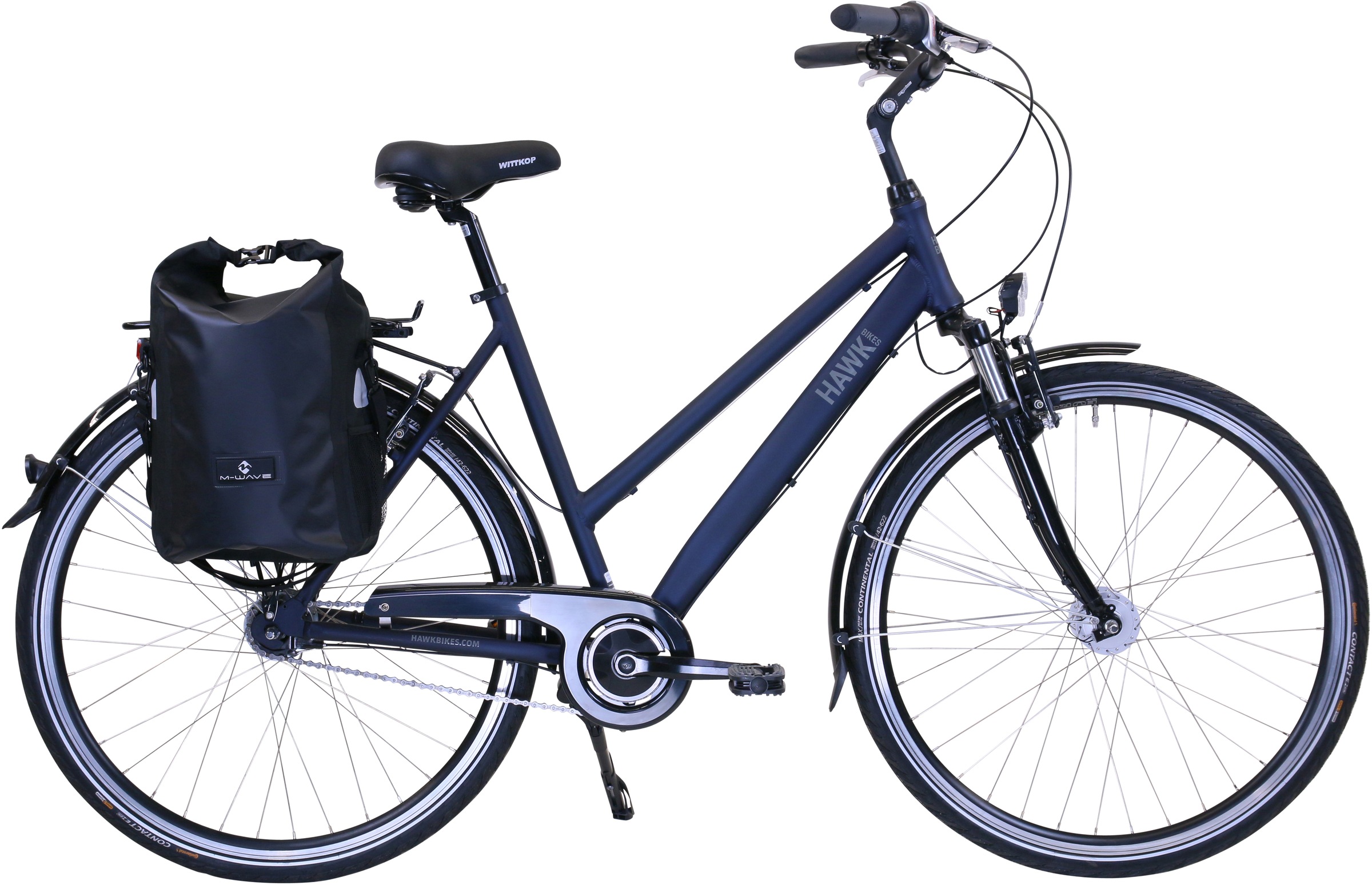 Bild von HAWK Bikes Cityrad »HAWK Citytrek Lady Deluxe Plus Ocean Blue«, 7 Gang, Shimano, Nexus Schaltwerk, für Damen und Herren