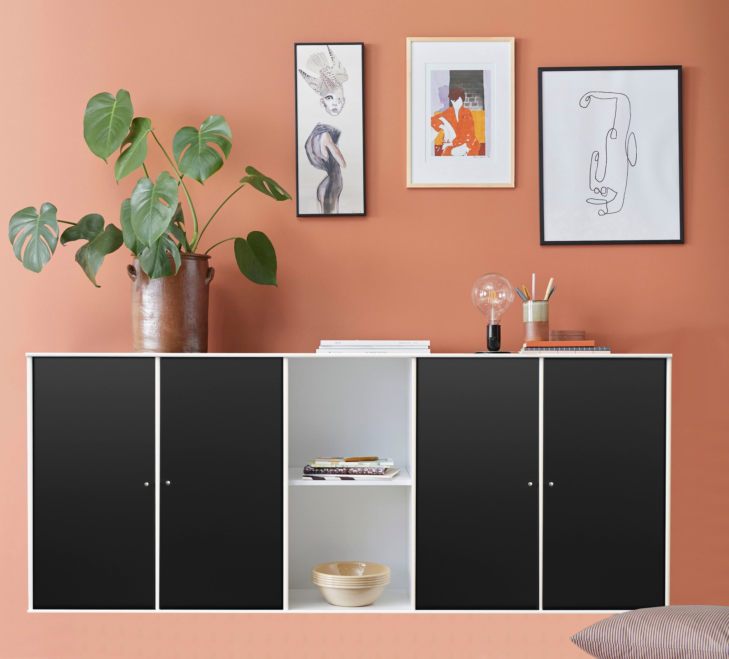 Hammel Furniture Sideboard »Mistral Kubus«, mit vier Türen,  Wandmontage/stehend, Breite: 169,8 cm auf Raten bestellen