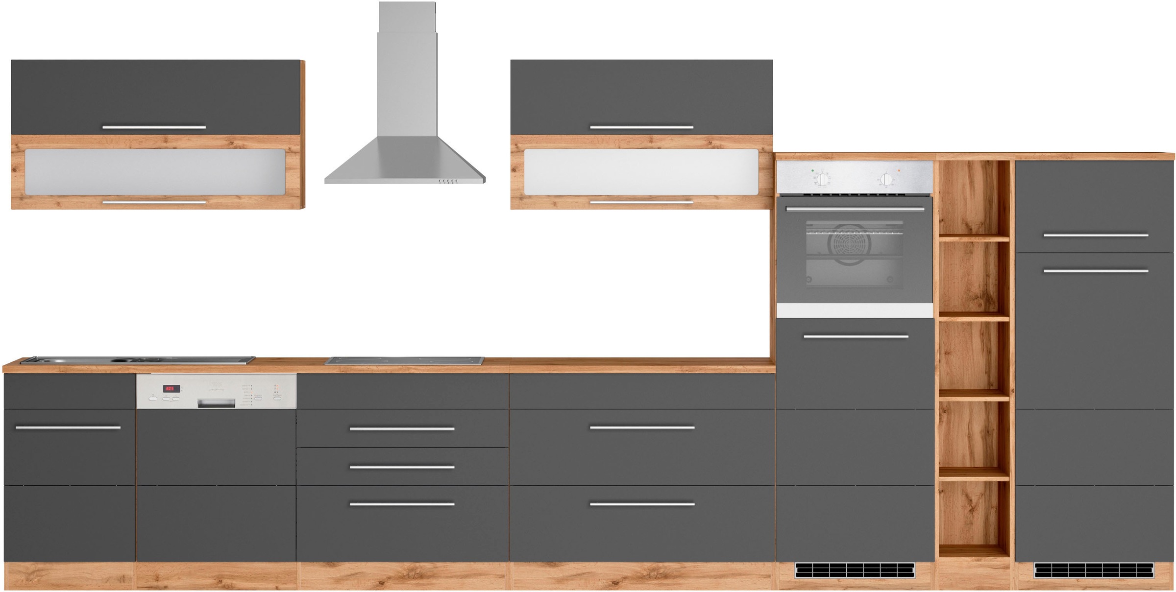 KOCHSTATION Küchenzeile »KS-Wien« Breite 440 cm, wahlweise mit E-Geräten günstig online kaufen