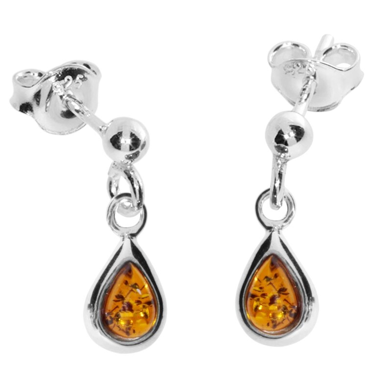 OSTSEE-SCHMUCK Paar Ohrhänger »Ohrhänger Classic 6 x 4 mm« 16 x 6 mm Schöne Ohrhänger mit 6 x 4 mm großen Bernsteinen