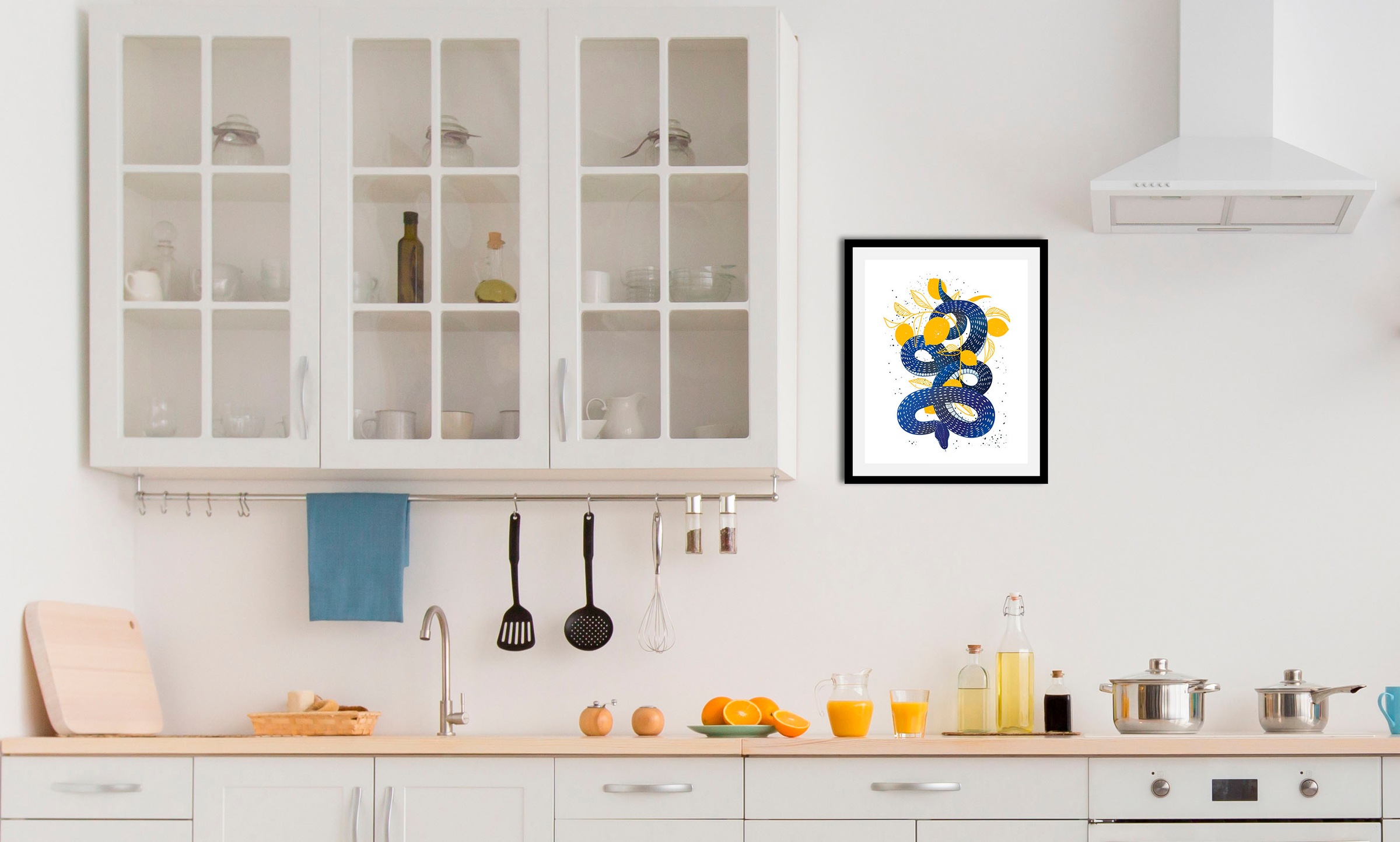 queence Bild »Lemon Snake«, Obst-Obst Bilder-Schriftzug-Figuren-Tiere-Repti günstig online kaufen