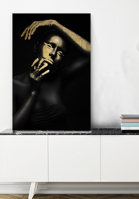 queence Acrylglasbild »Am-hehu«, Kunst-Gemälde-Frau-Bilder von Frauen-Mode- günstig online kaufen