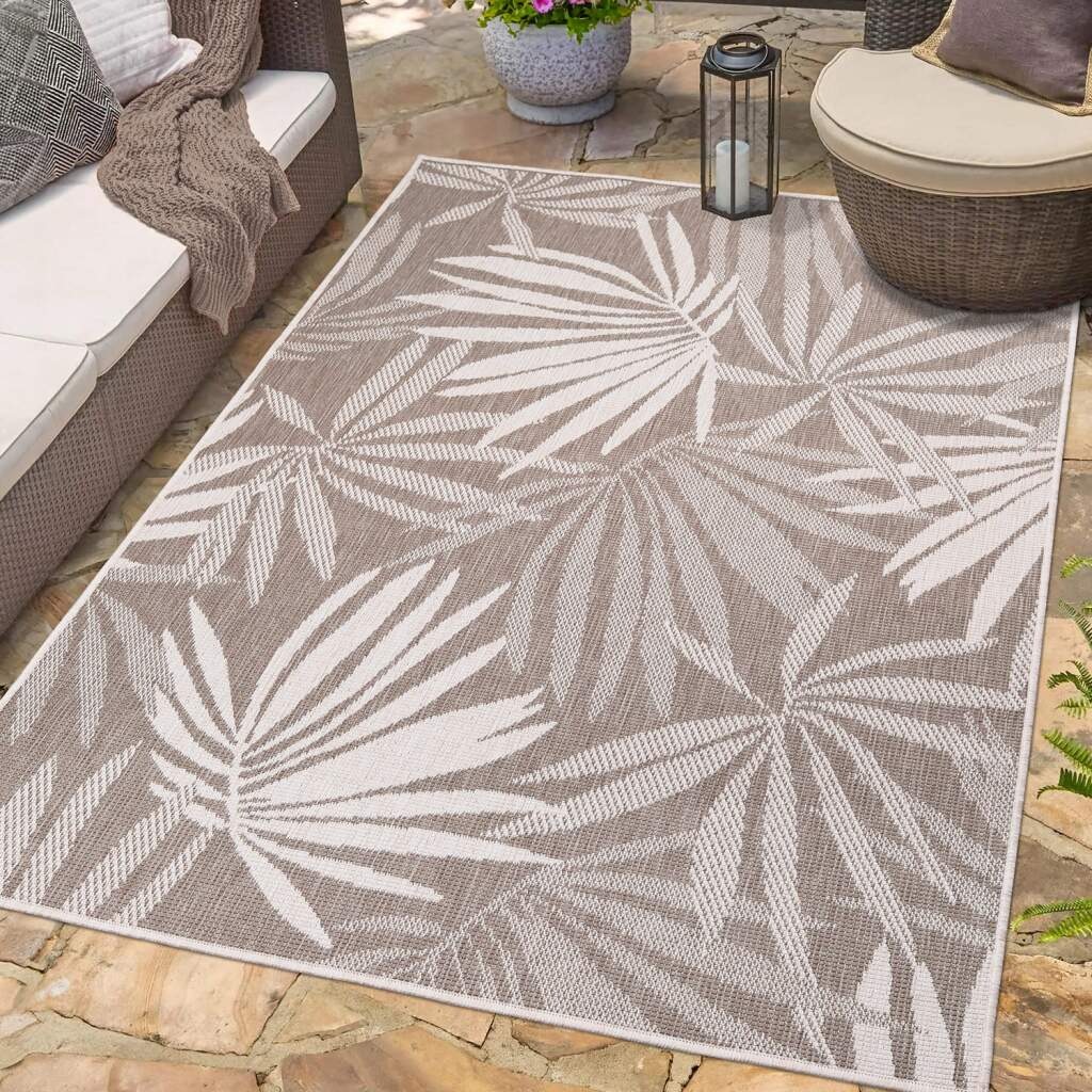 Carpet City Outdoorteppich »DUO RUG 5771«, rechteckig, 5 mm Höhe, Wendeteppich Wetterfest In- & Outdoor, Balkon, Terrasse, Wohnzimmer