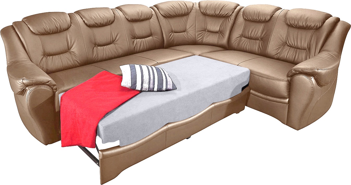 sit&more Ecksofa »Bellevue L-Form« wahlweise mit Bettfunktion günstig online kaufen