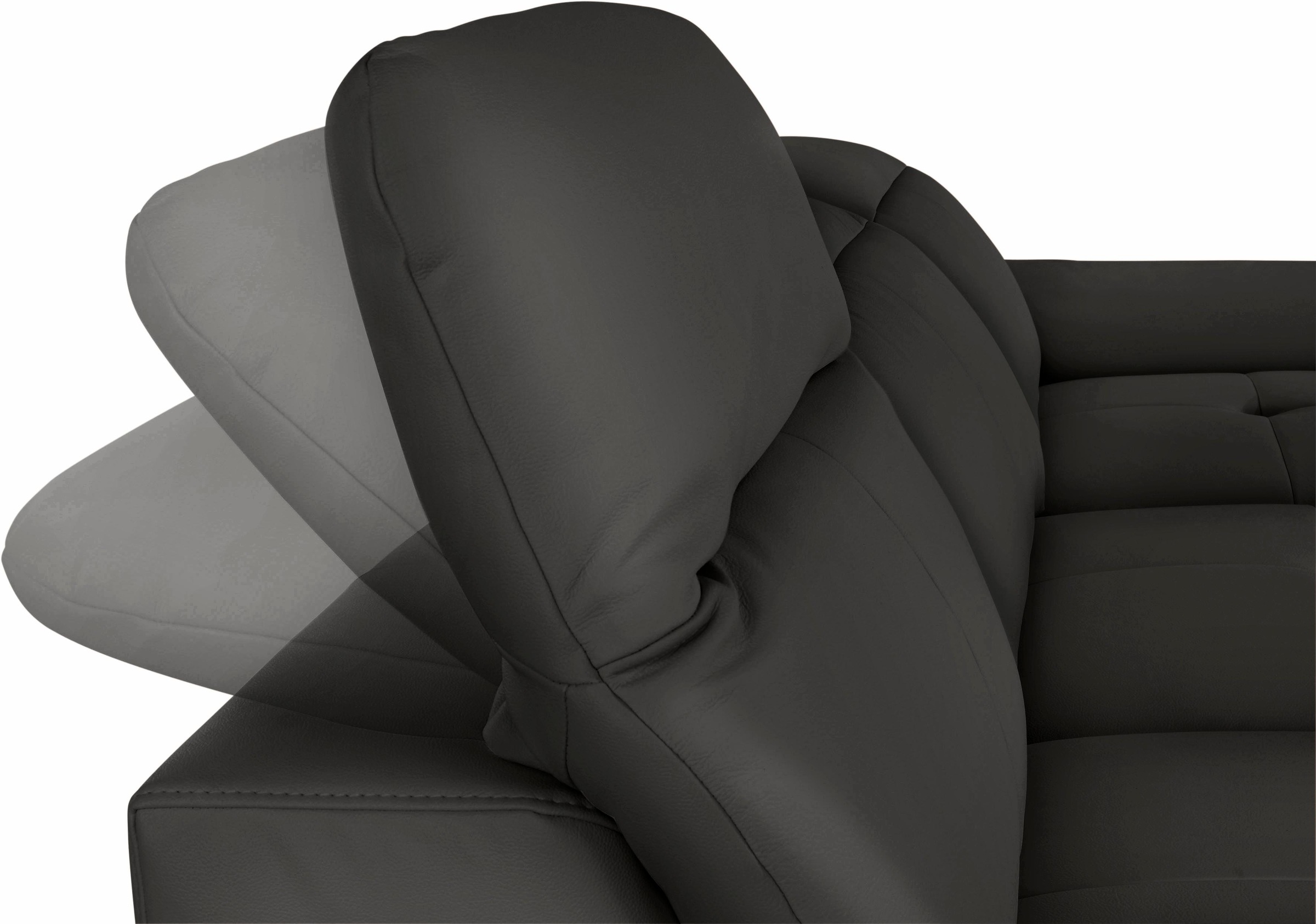 exxpo - sofa fashion Ecksofa »Mantua 2, inkl. Kopf- bzw. Rückenverstellung, bequem, L-Form«, wahlweise mit Bettfunktion und Bettkasten, tolle Verarbeitungsdetails