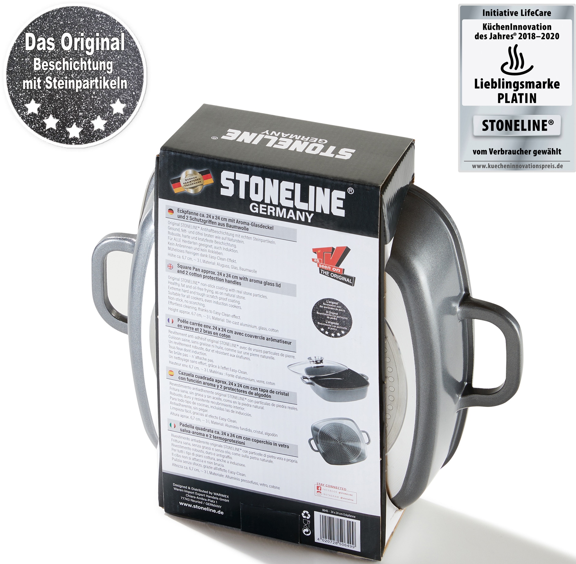 STONELINE Servierpfanne, Aluminiumguss, (1 tlg.), Induktion