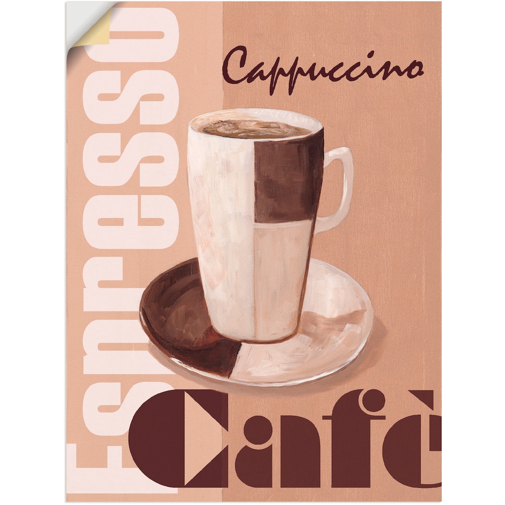 Artland Wandfolie »Cappuccino - Café«, Getränke, (1 St.)