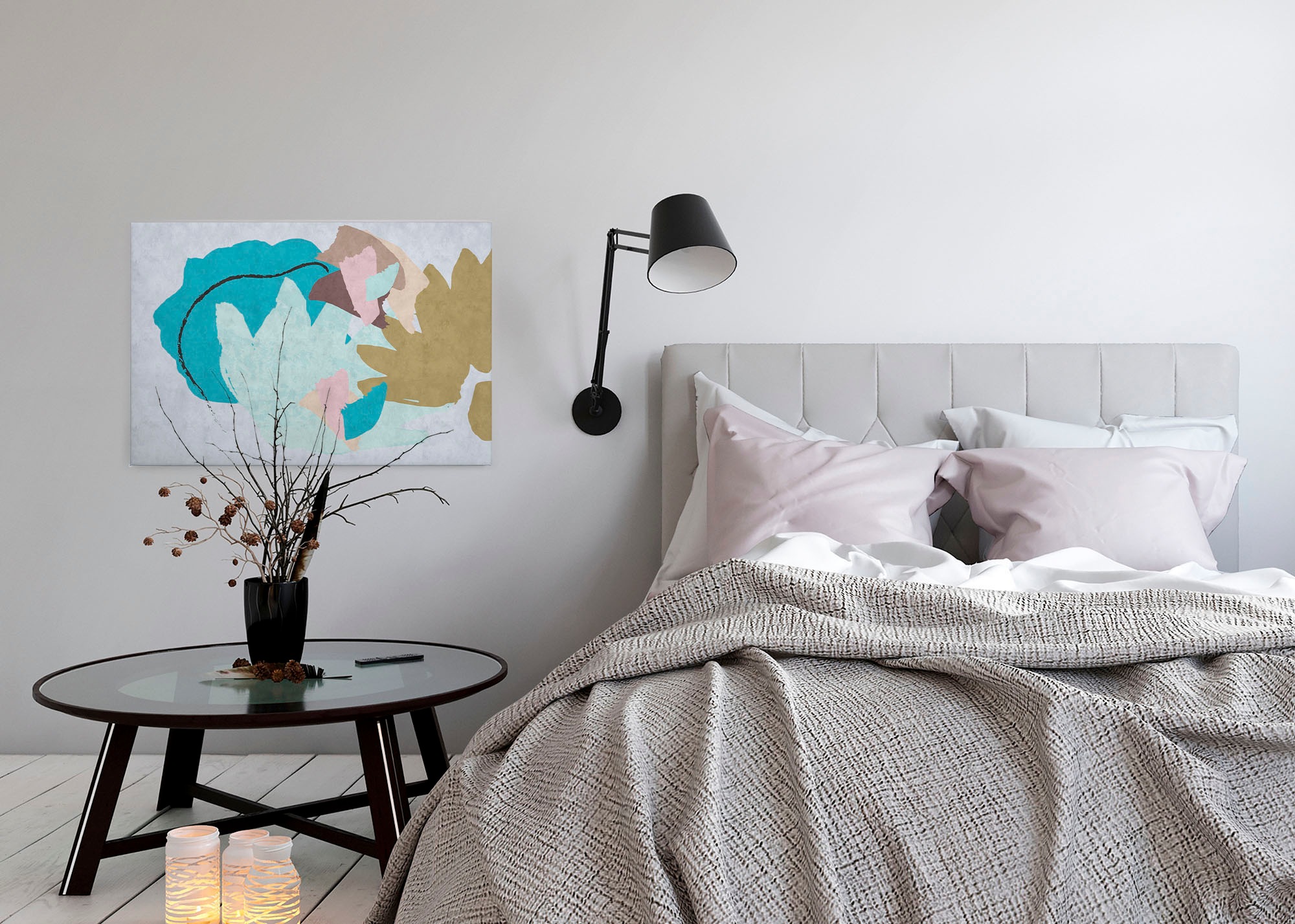 A.S. Création Leinwandbild »floral collage« Abstrakt | Kunst 1 Stk. tlg. Keilrahmen Bild Floral Abstrakt Leinwand-Bild Wohnzimmer modern Kinder