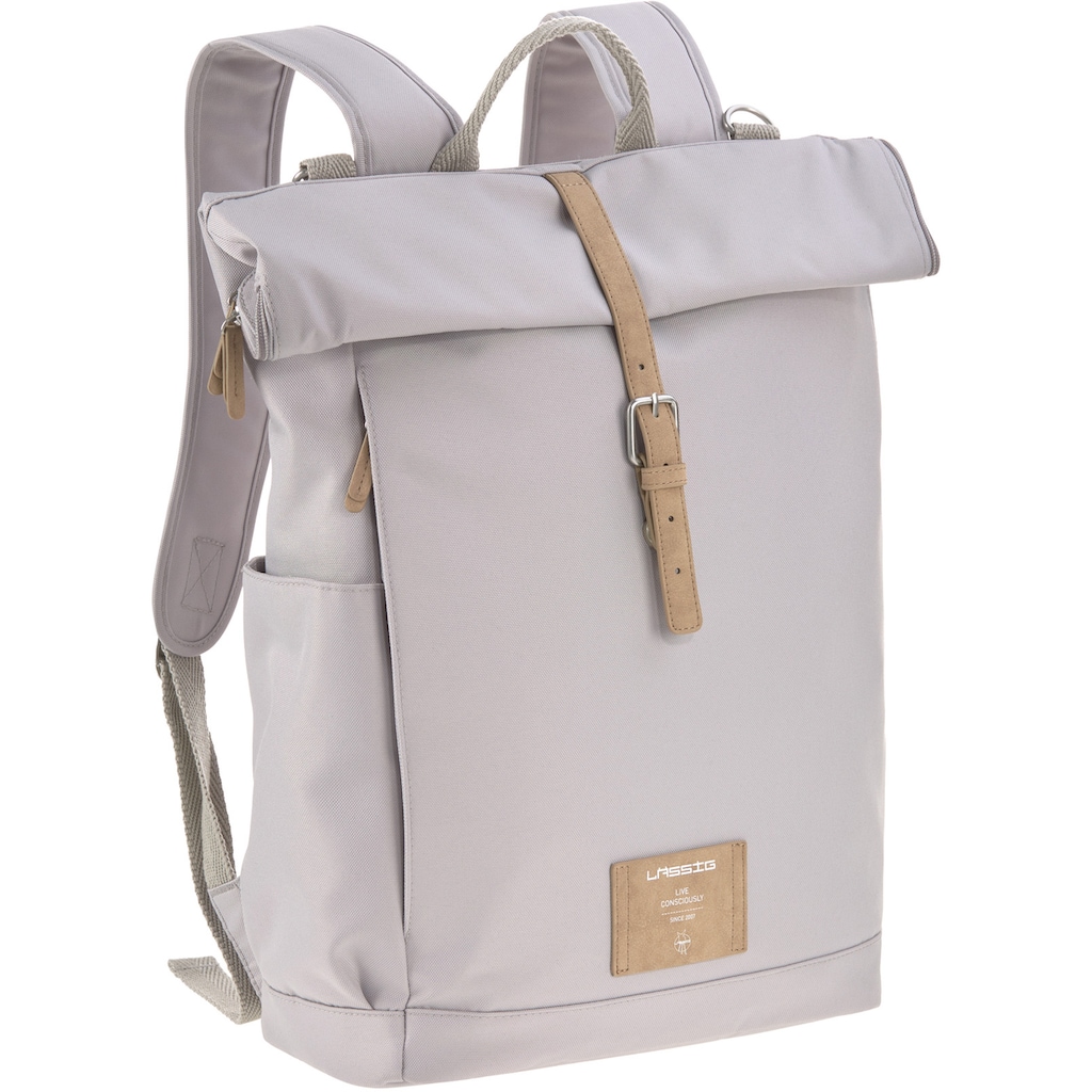 LÄSSIG Wickelrucksack »Green Label, Rolltop, Grey«