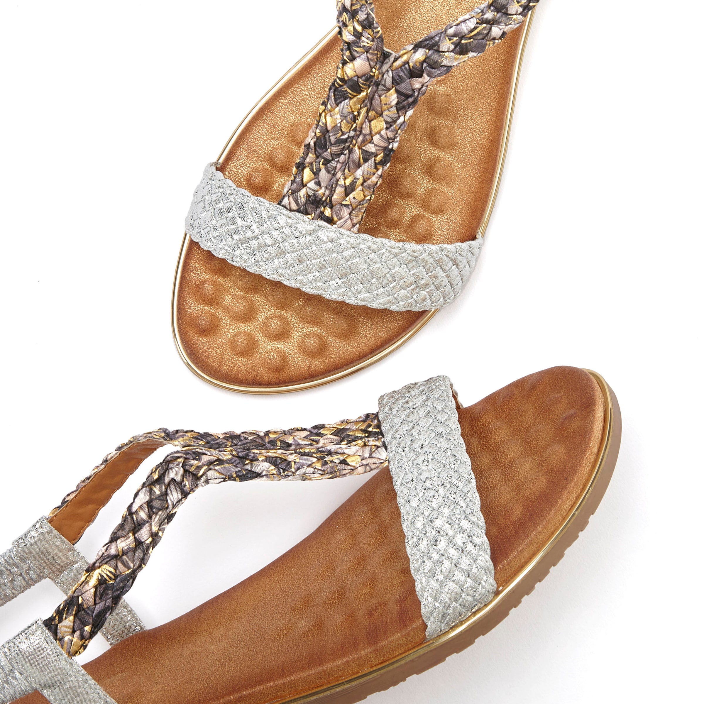 Vivance Sandale »Sommerschuh«  Sandalette, Sommerschuh mit geflochtenen Riemchen und weichem Fußbett