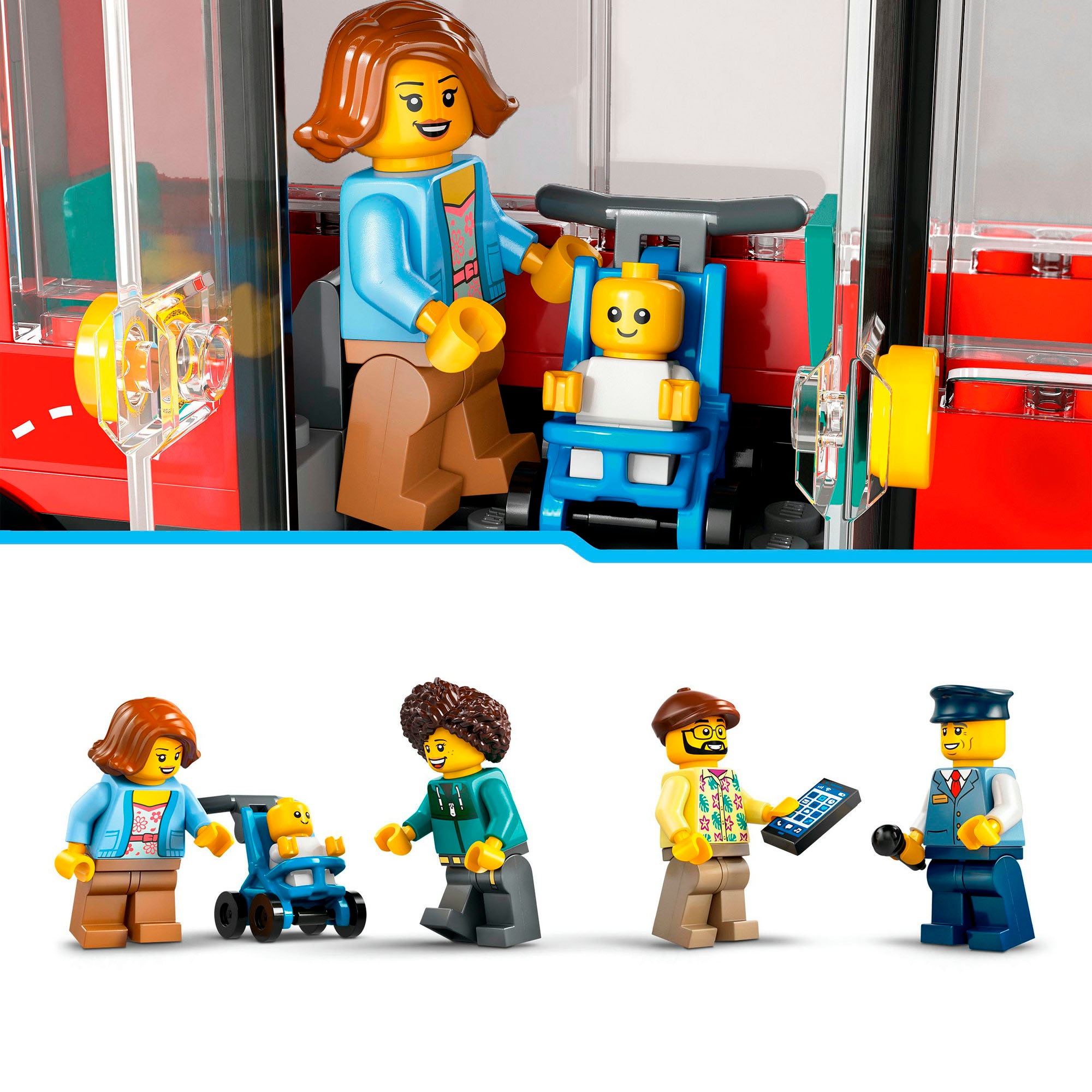 LEGO® Konstruktionsspielsteine »Doppeldeckerbus (60407), LEGO City«, (384 St.), Made in Europe