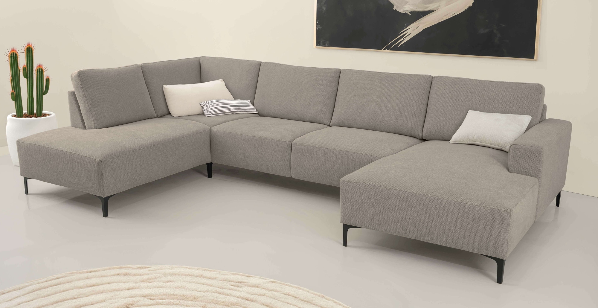 Home affaire Wohnlandschaft "Tournon U-Form, XXL Sofa, Breite 333 cm, Webst günstig online kaufen