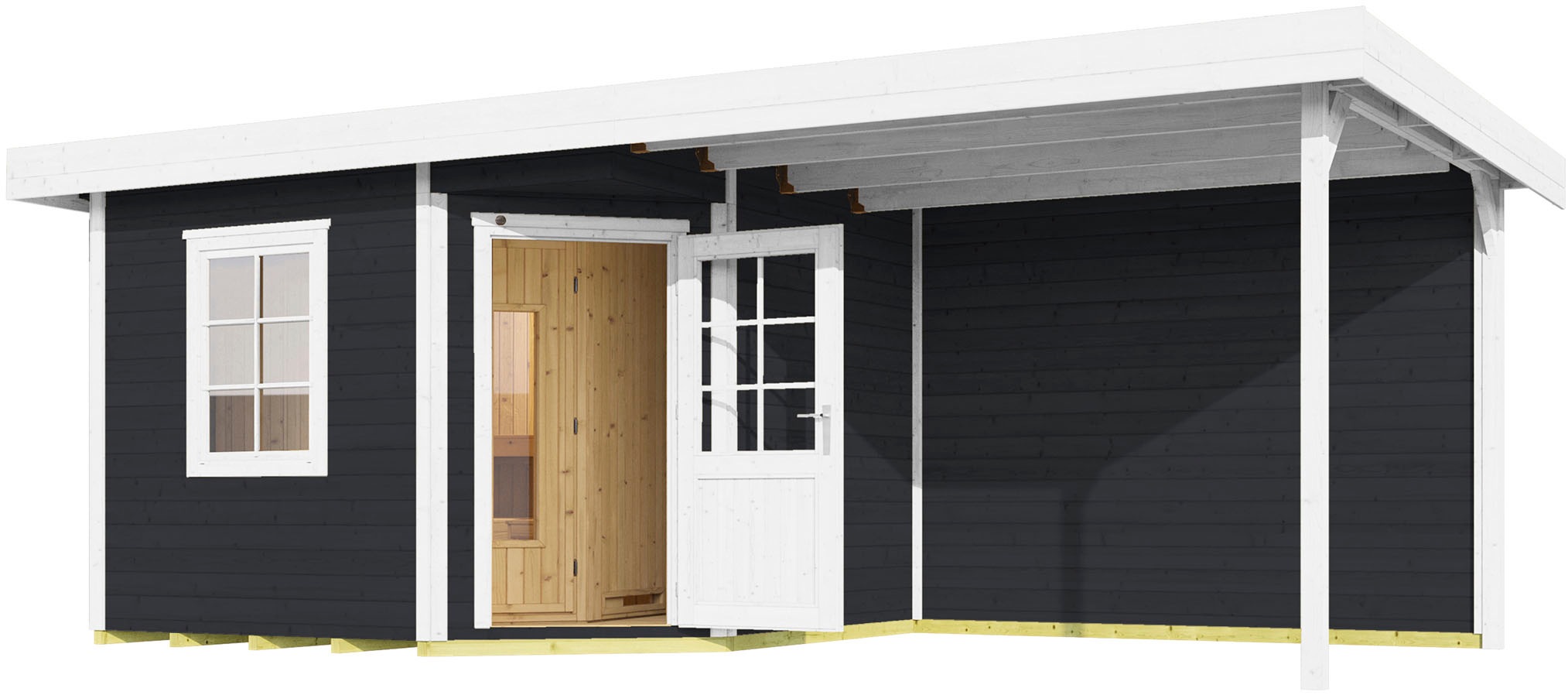 WEKA Saunahaus »SALO 2« inkl. hochwertiger Elementsauna anthrazit