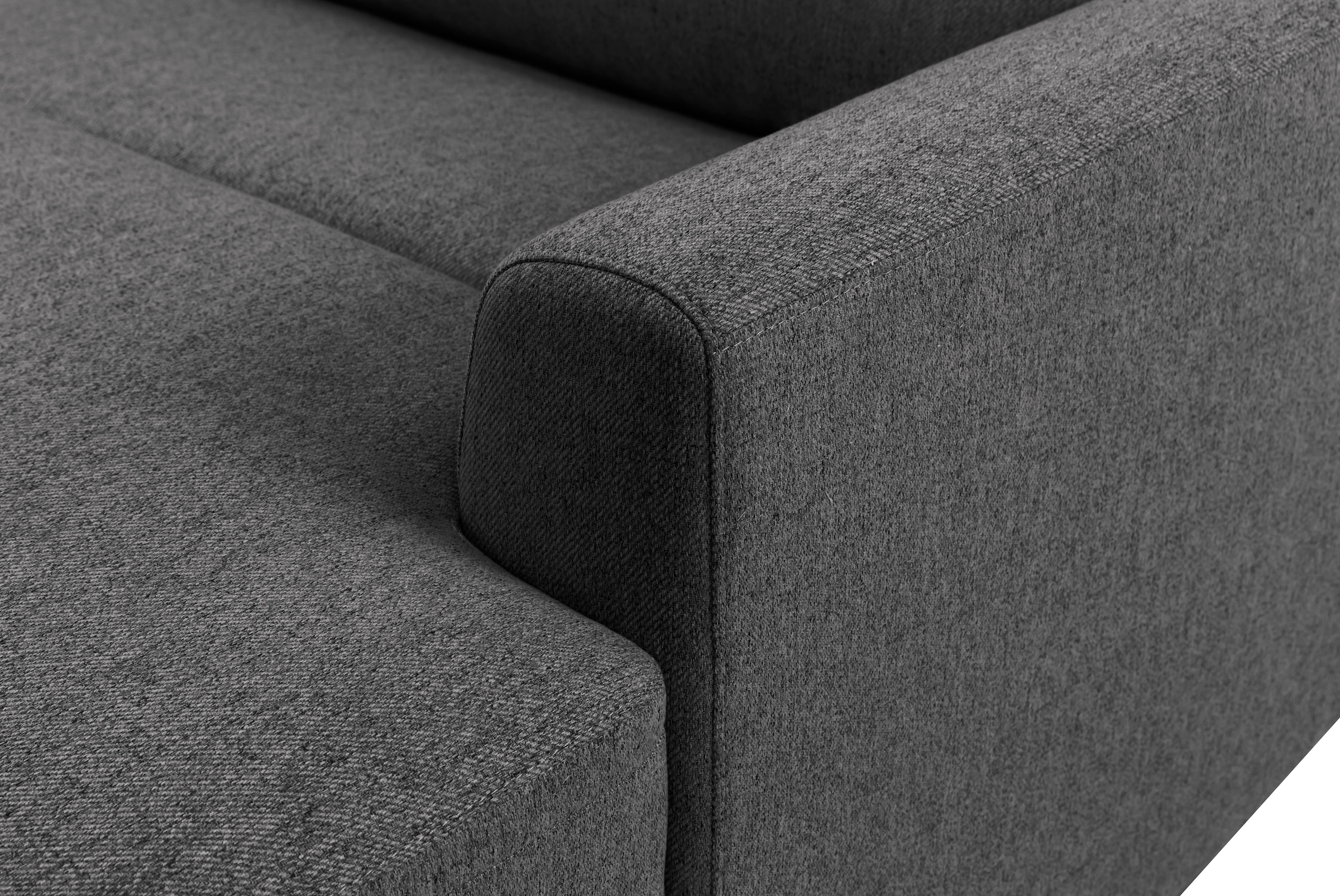 INOSIGN Ecksofa »JENNA, L-Form, 209cm, manuelle u. elektrische Funktion, mit USB A/C,«, Liegefunktion 105°-150°, Federkern, Struktur fein