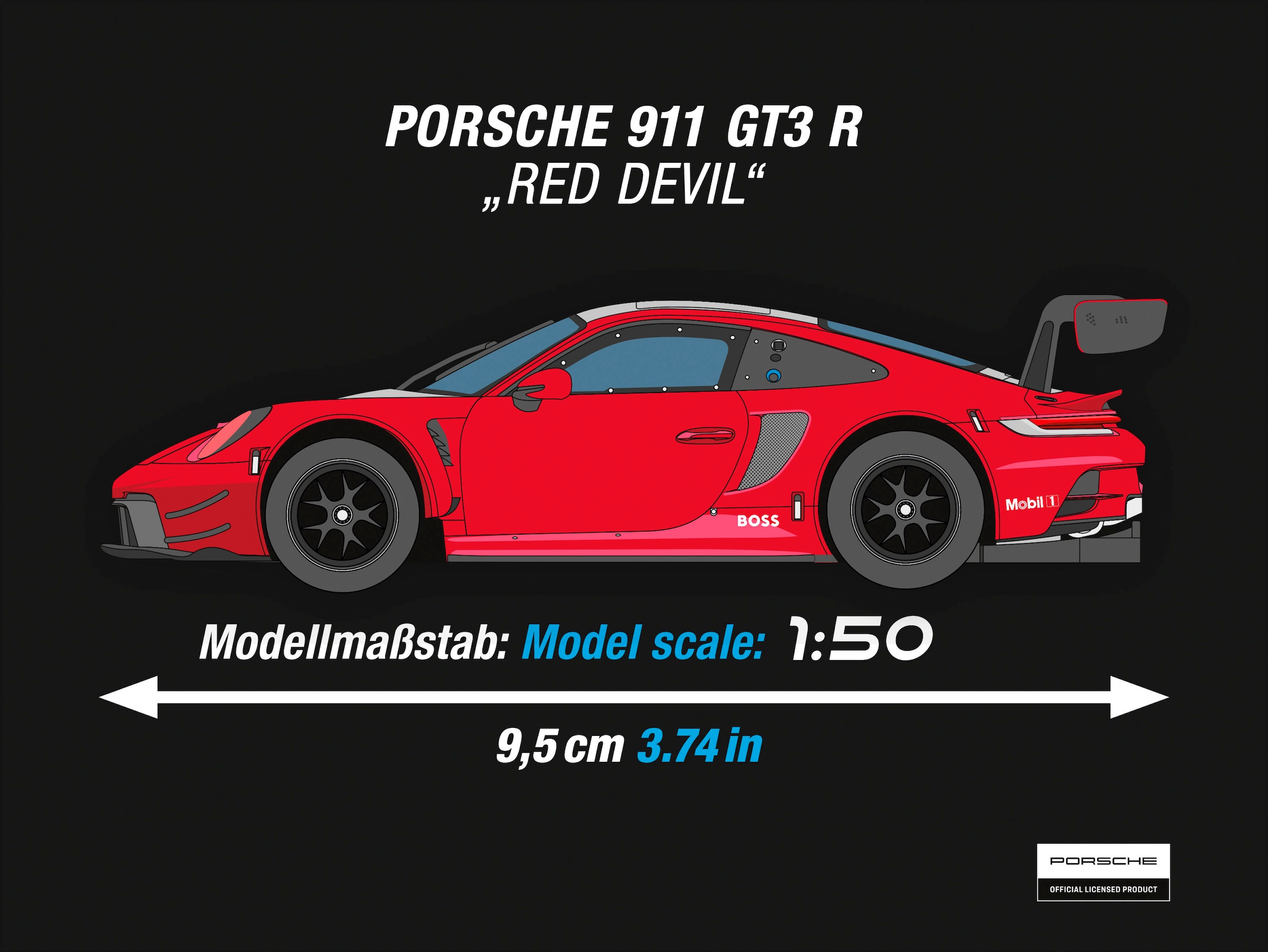 Carrera® Rennbahn-Auto »Carrera Hybrid, Porsche 911 GT3 R, Red Devil«