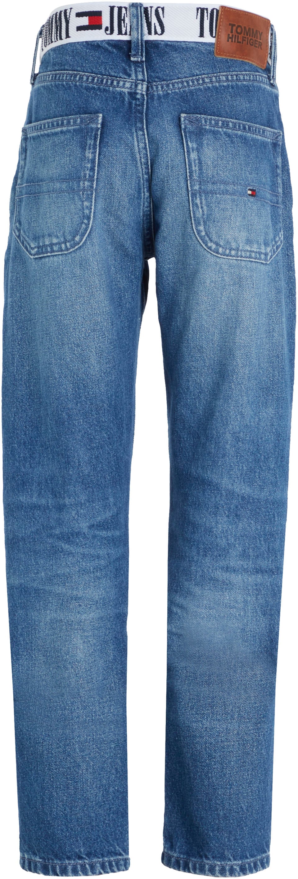 Tommy Straight-Jeans Tommy TAPE«, online bestellen Hilfiger mit »MODERN MONOTYPE STRAIGHT coolem Bund Jeans