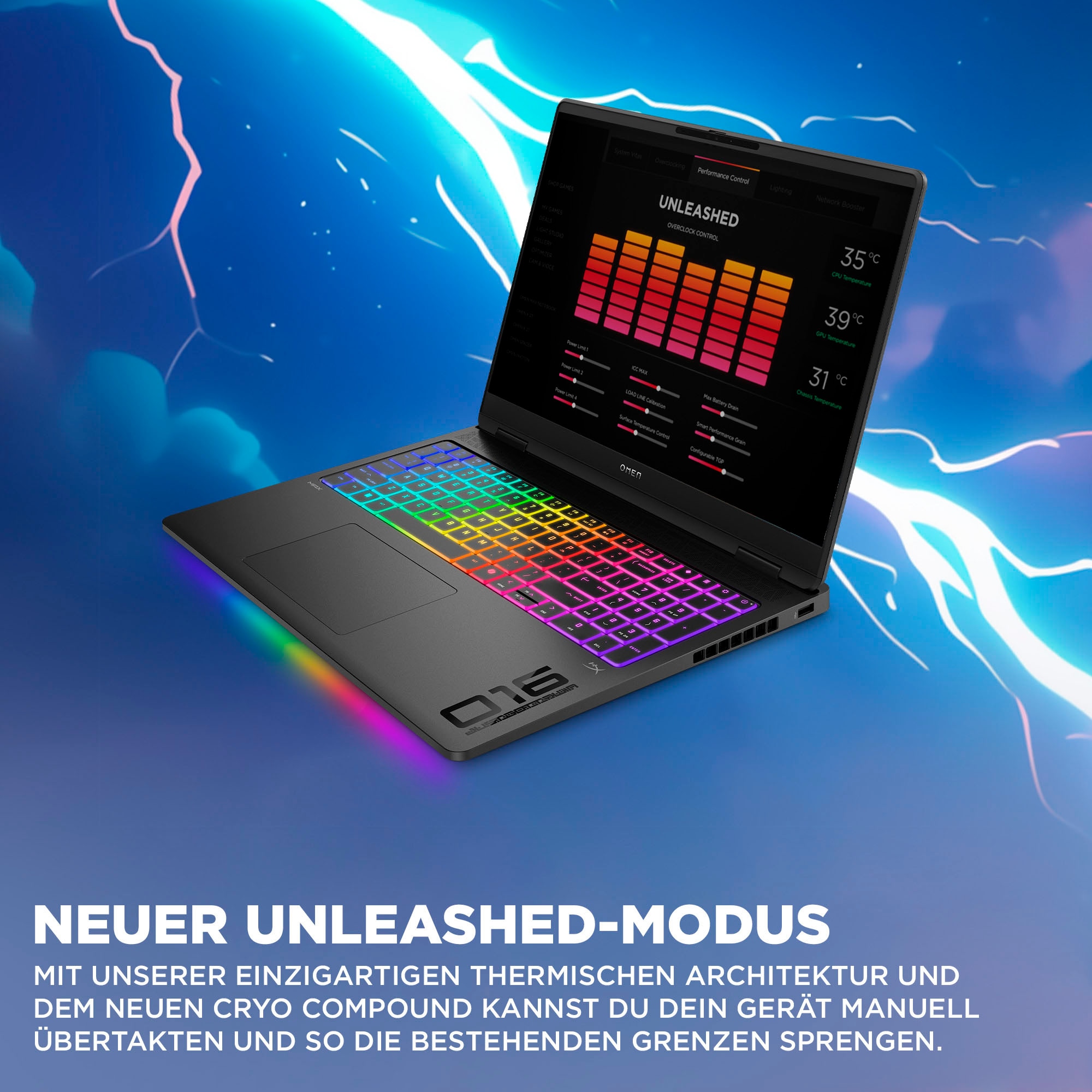 HP Gaming-Notebook »OMEN Max 16-ak0097ng«, 40,6 cm, / 16 Zoll, AMD, Ryzen™ AI 9, GeForce RTX 5080, 1000 GB SSD