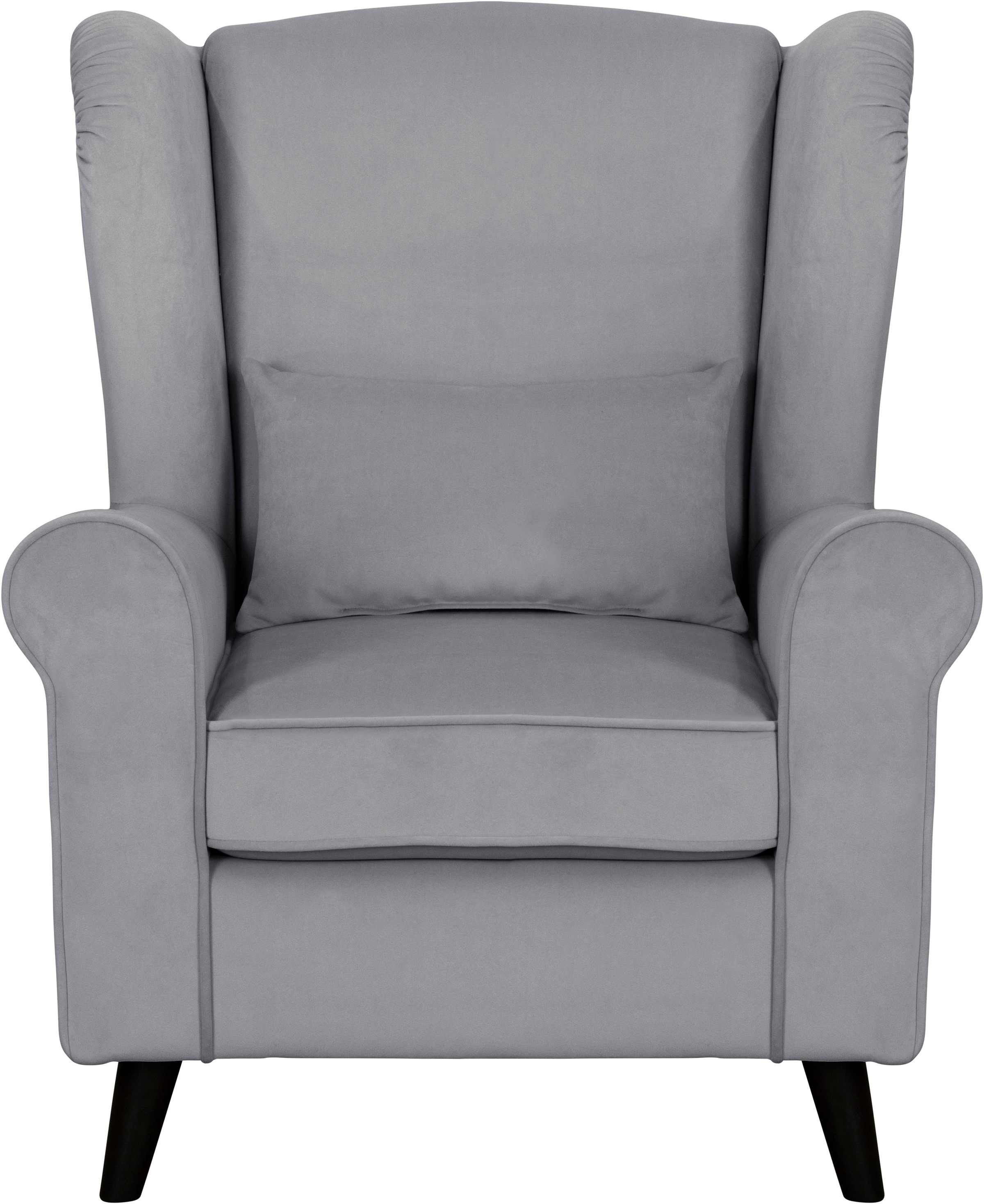 Home affaire Sessel »Ohrensessel CHISTELLE, wahlweise mit Polsterhocker«, mit Wellenunterfederung, Maße: B/T/H: 81/87/99 cm