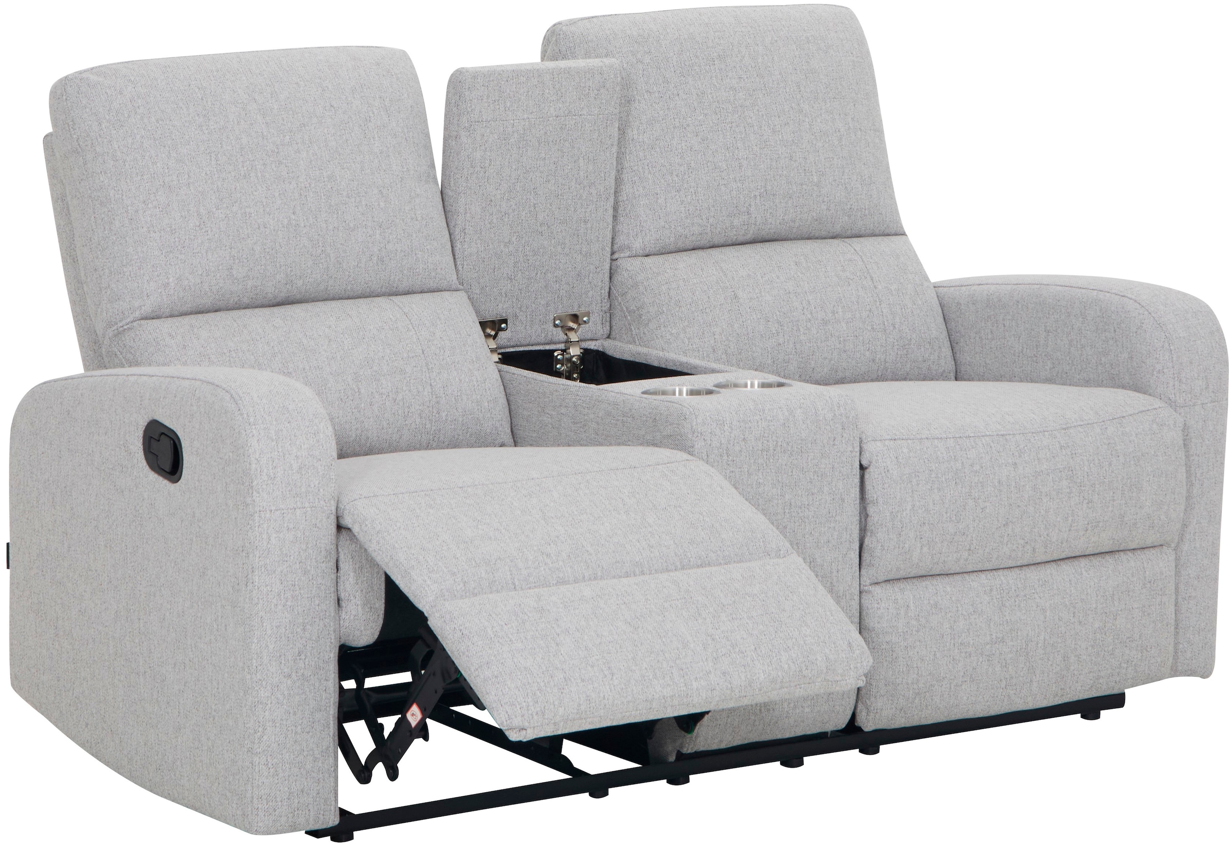 Home affaire 2-Sitzer »TOURNAY, 2er-Kinosofa, Liegesofa, TV-Sessel, Multimedia-Sofa«, mit manueller Relaxfunktion, Getränkehalter, Staufach