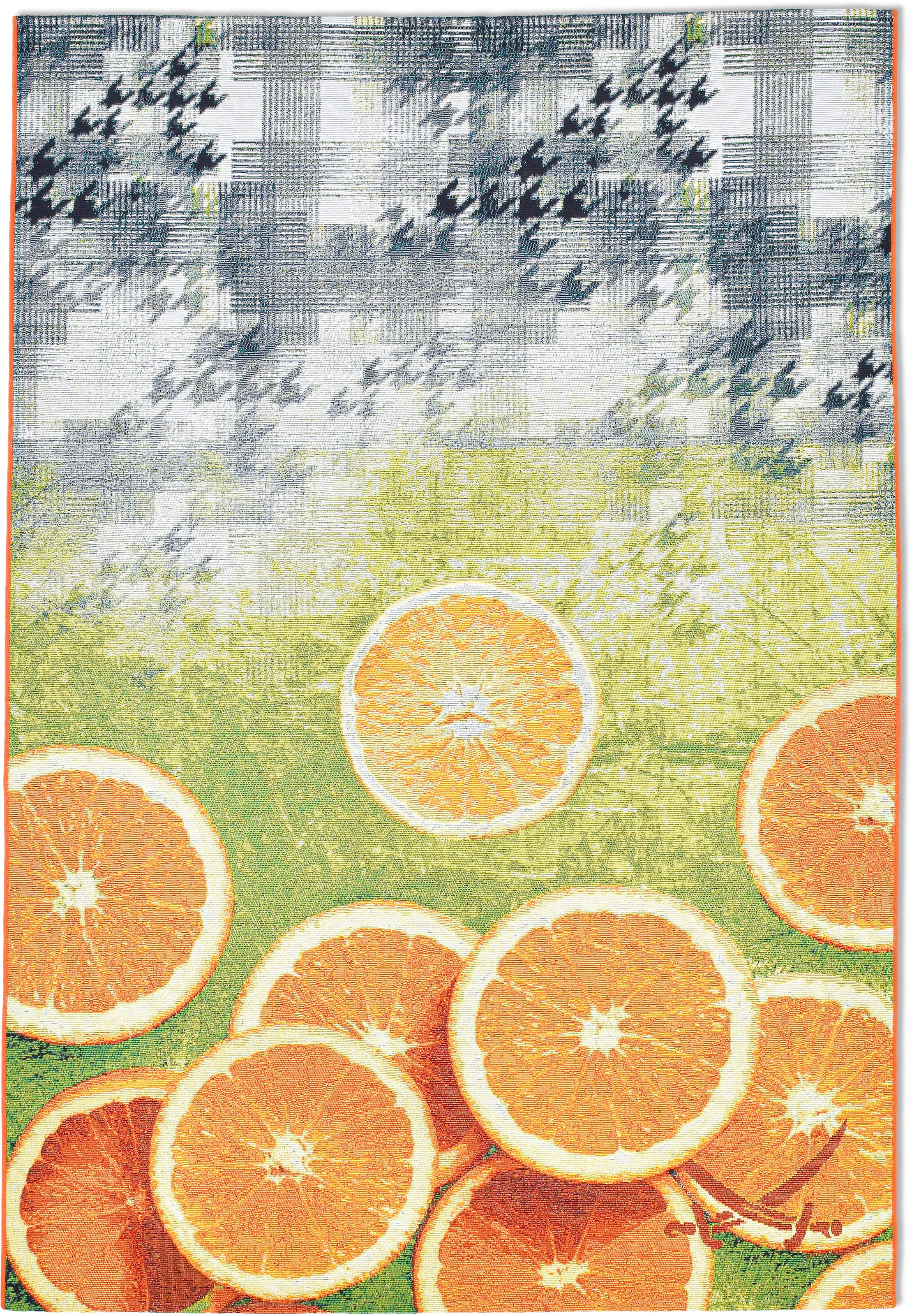Sansibar Teppich »Rantum Beach 002«, rechteckig, 5 mm Höhe, Flachgewebe, modernes Sommer Design, In- und Outdoor geeignet