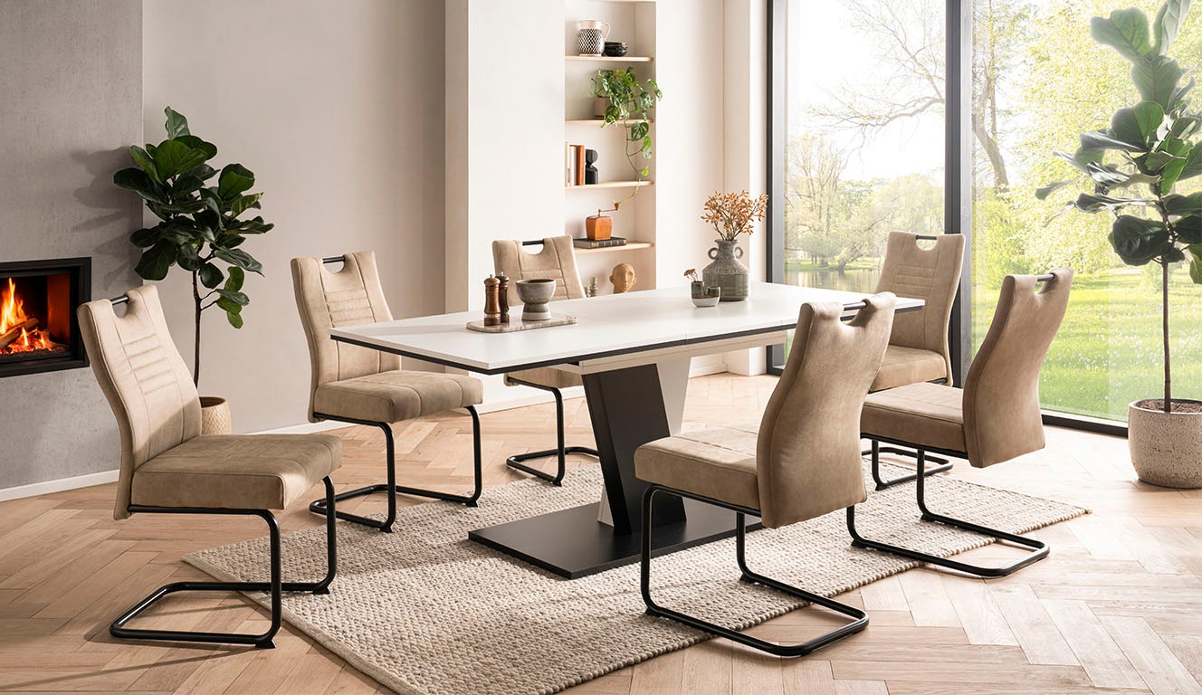 OTTO home Essgruppe »"Altona", Esstisch ausziehbar plus 6 Stühle, TOPSELLER günstig online kaufen