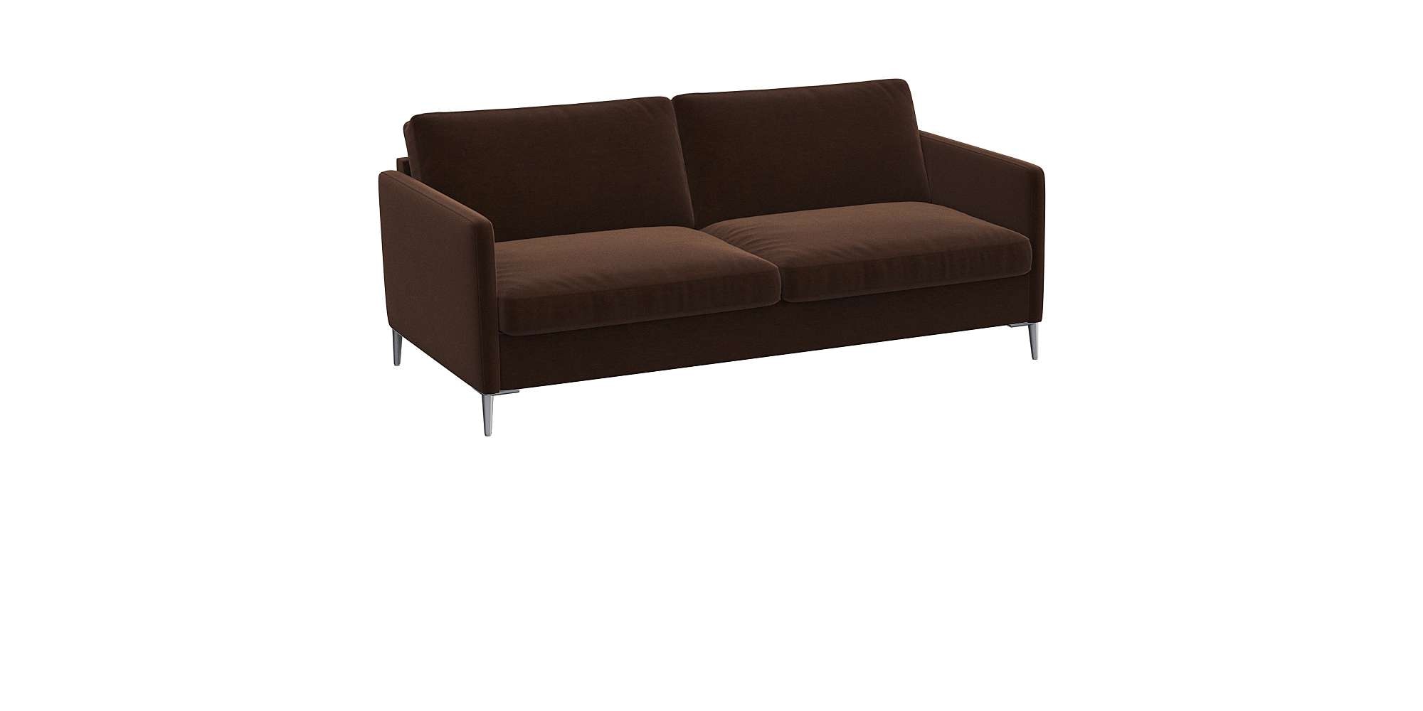 FLEXLUX 2,5-Sitzer »Fiore, super Sitzkomfort durch Kaltschaum im Sitz«, schmale Armlehnen, Füße Alu