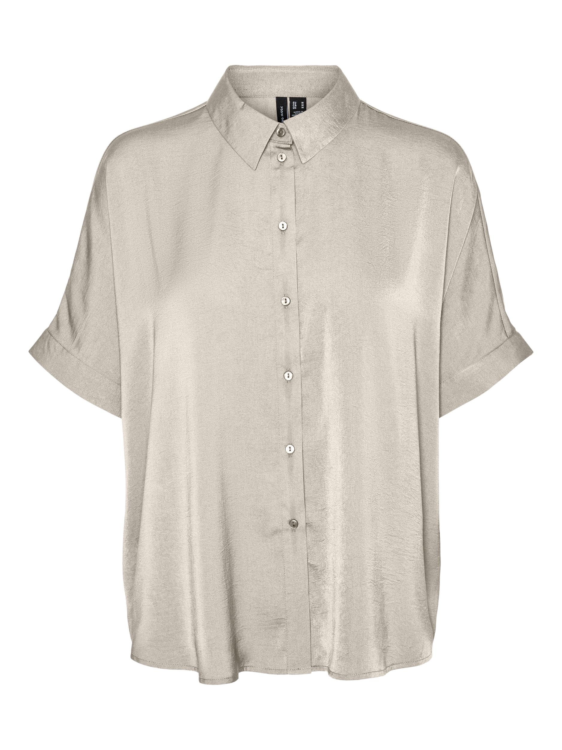 Vero Moda Kurzarmbluse »VMKATRINE S/S OVERSIZED SHIRT WVN NOOS«