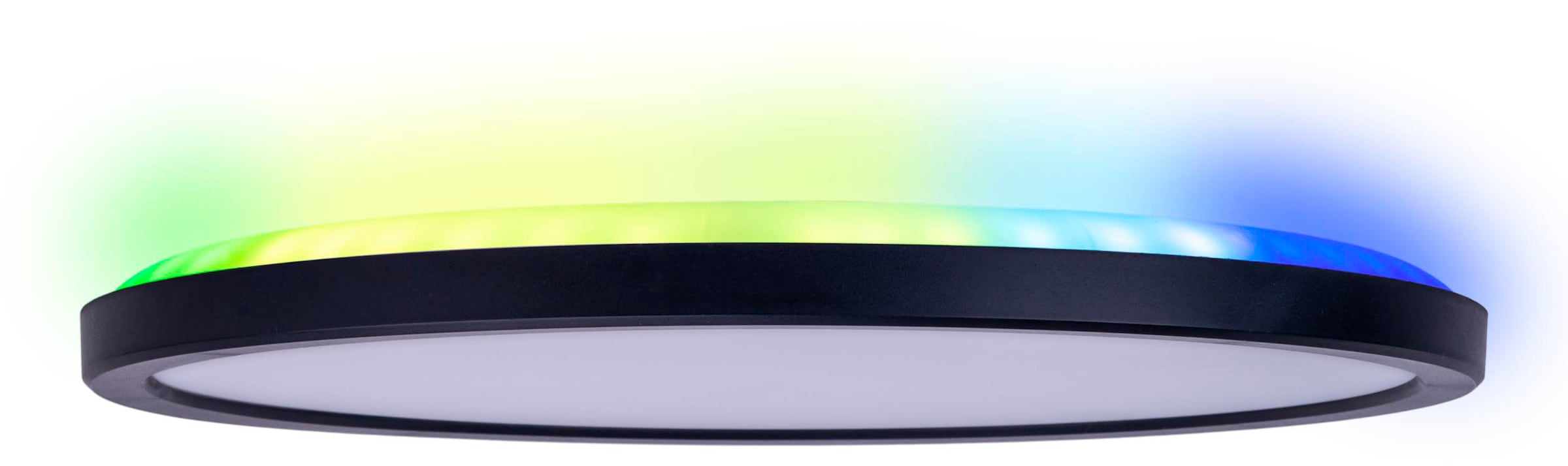 näve Deckenleuchte »LED "CARLO" mit RGB-Backlight D: 29,3 cm«, Dimmbar mit Memoryfunktion, Farbwechsler und Nachtlichtfunktion