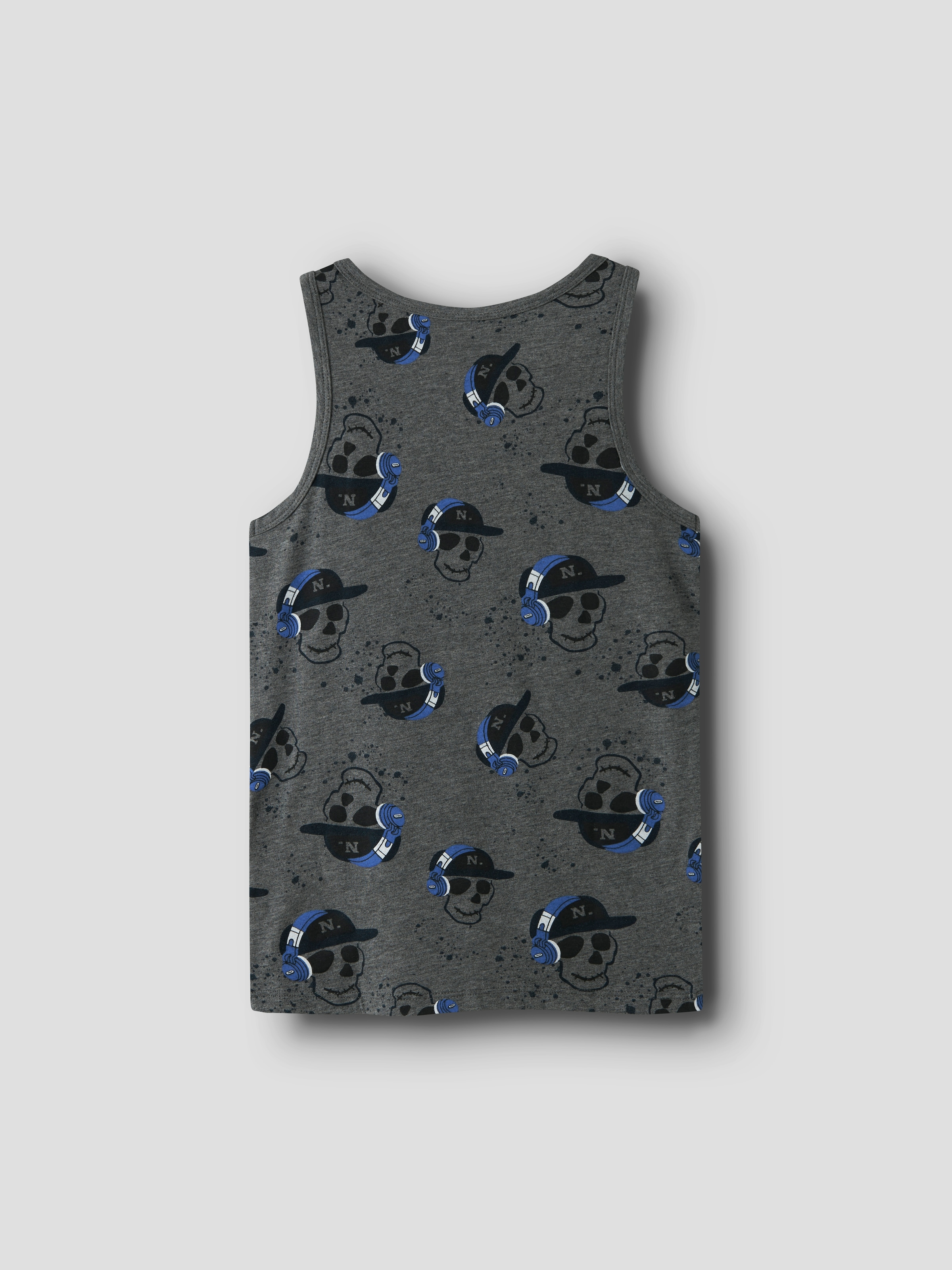 Name It Unterhemd »NKMTANK TOP 2P DARK GREY MEL SKULL NOOS« Set, 2 Stk.