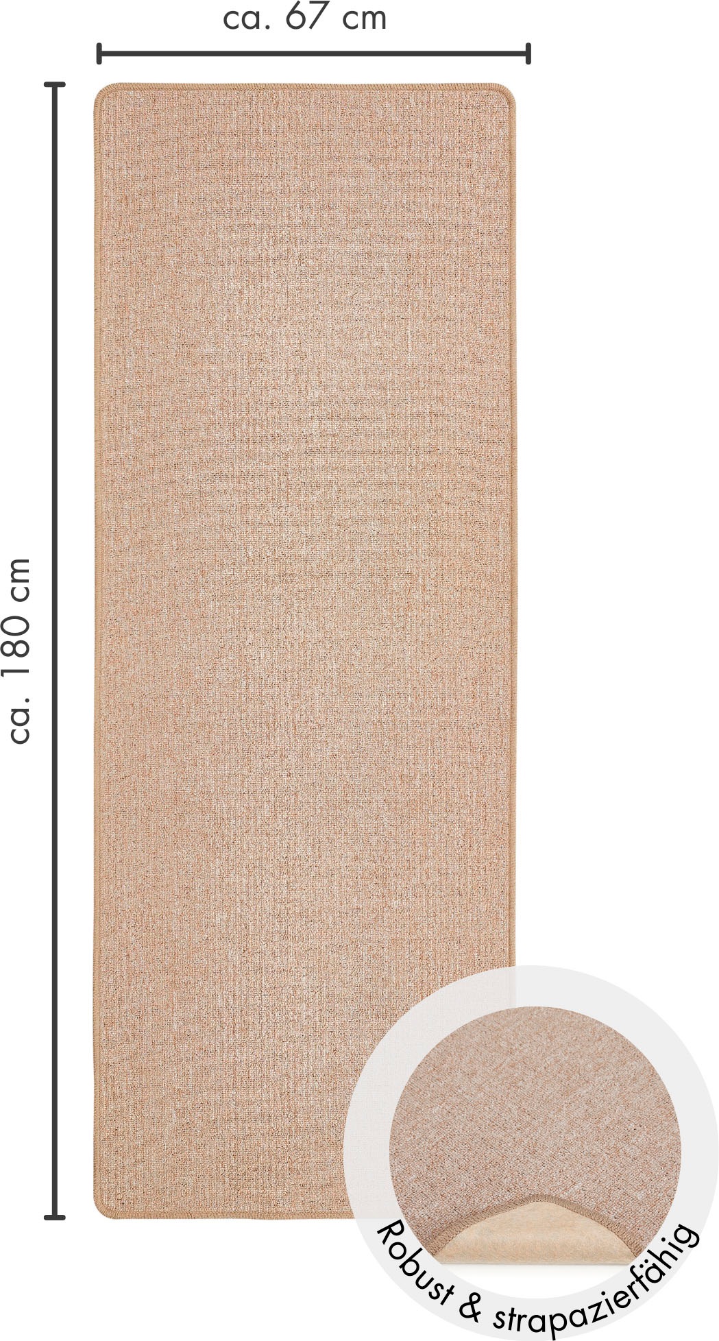 Andiamo Teppich »Luton, Made in Germany«, rechteckig, 5 mm Höhe, melierte Optik, auch als Läufer, Wohnzimmer & Schlafzimmer