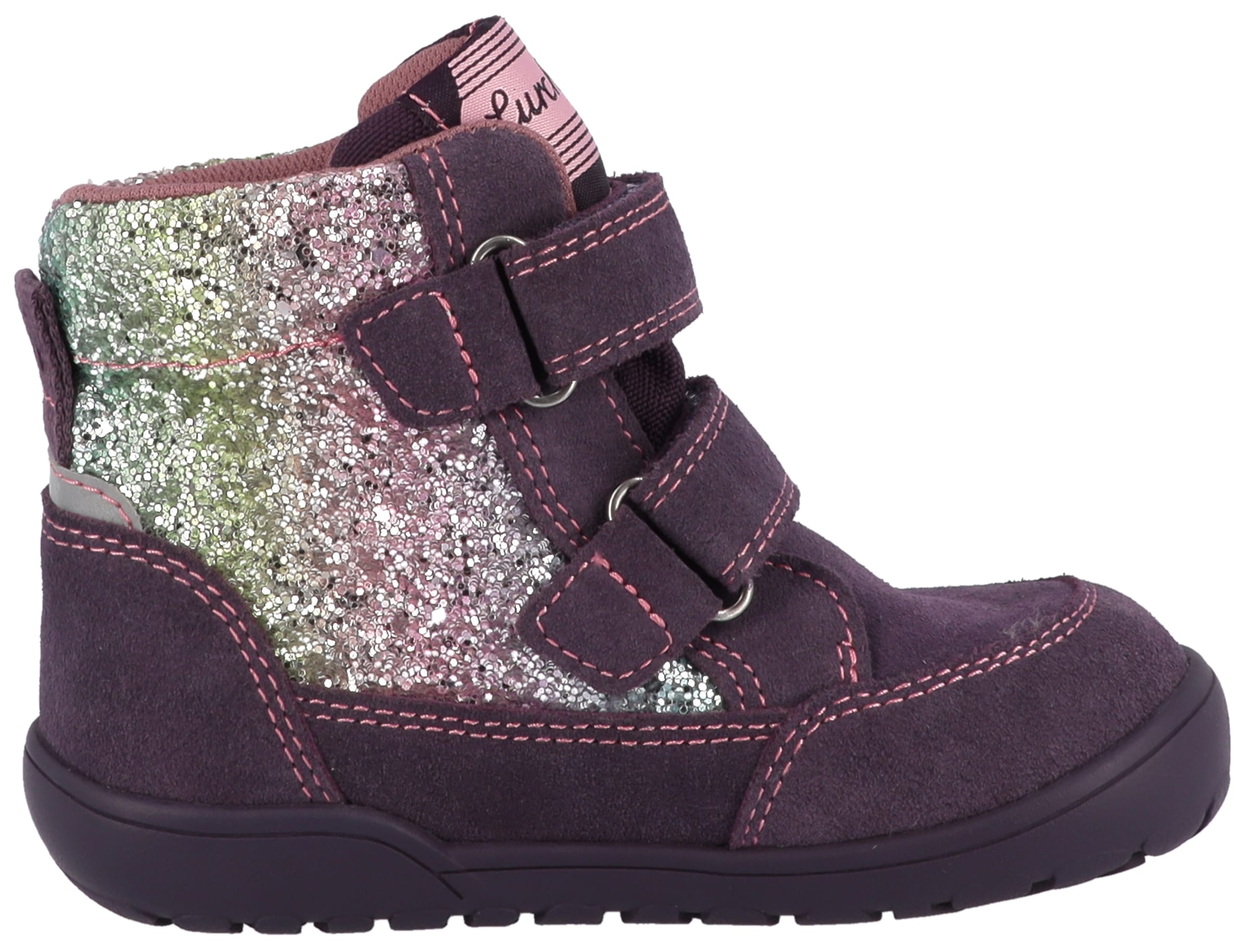 Lurchi Barfußschuh »Jili Barefoot-TEX«  Winterboots, Glitzer mit Farbverlauf, Größenschablone zum Download
