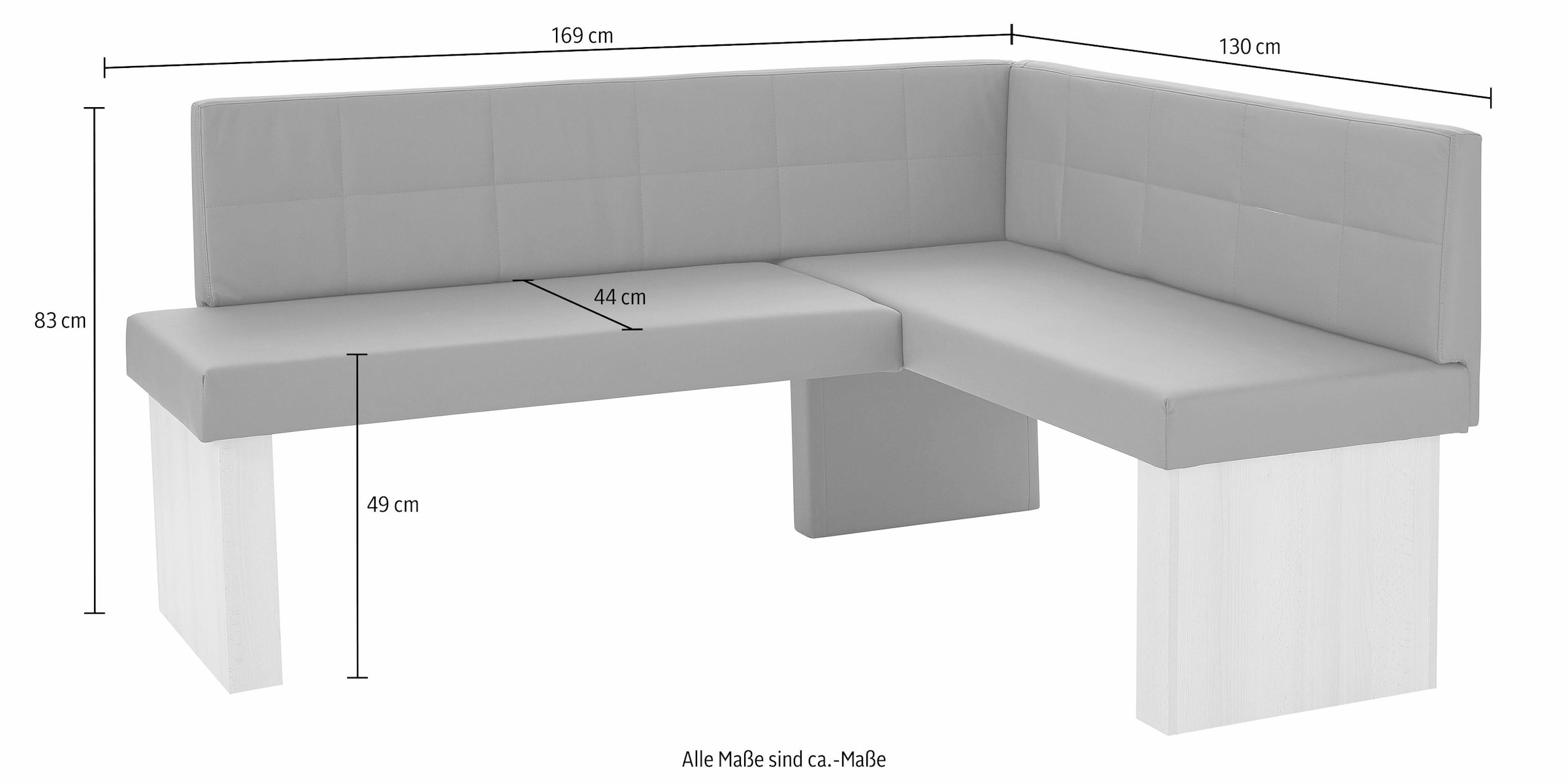 SCHÖSSWENDER Eckbank "Anna 2", Breite 169 cm günstig online kaufen