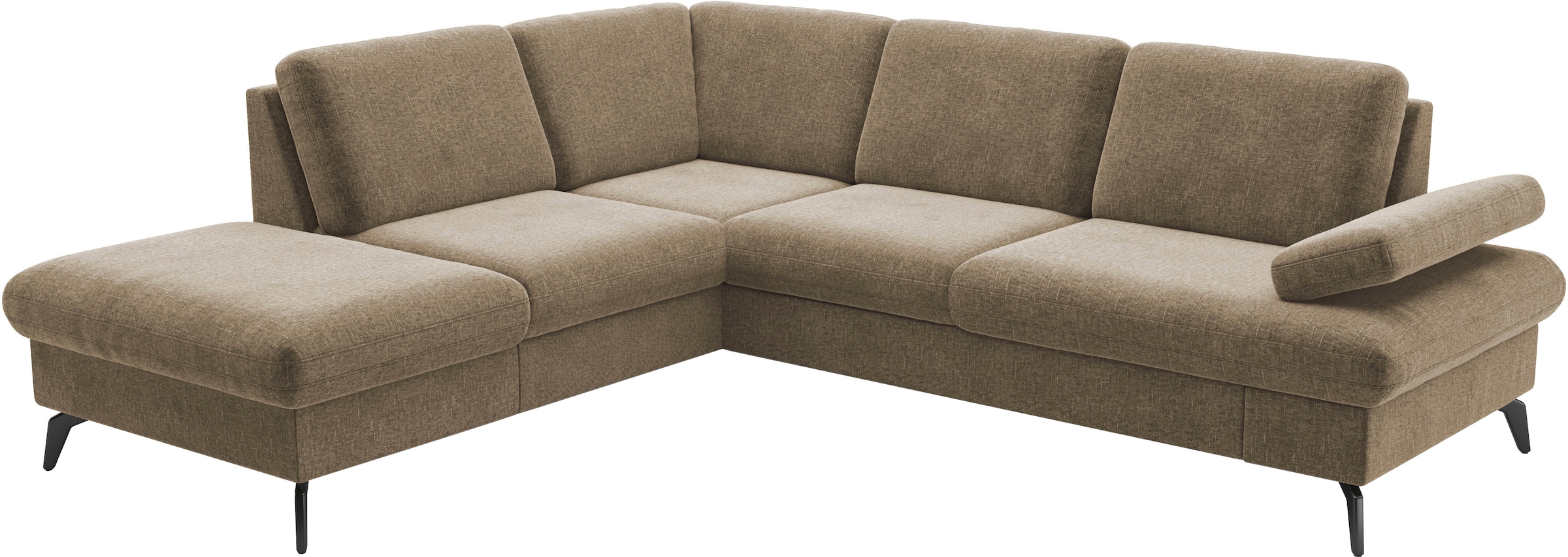 sit&more Ecksofa »Morris Jubi L-Form«, inkl. Armteilfunktion und 1 Zierkissen, wahlweise mit Bettfunktion