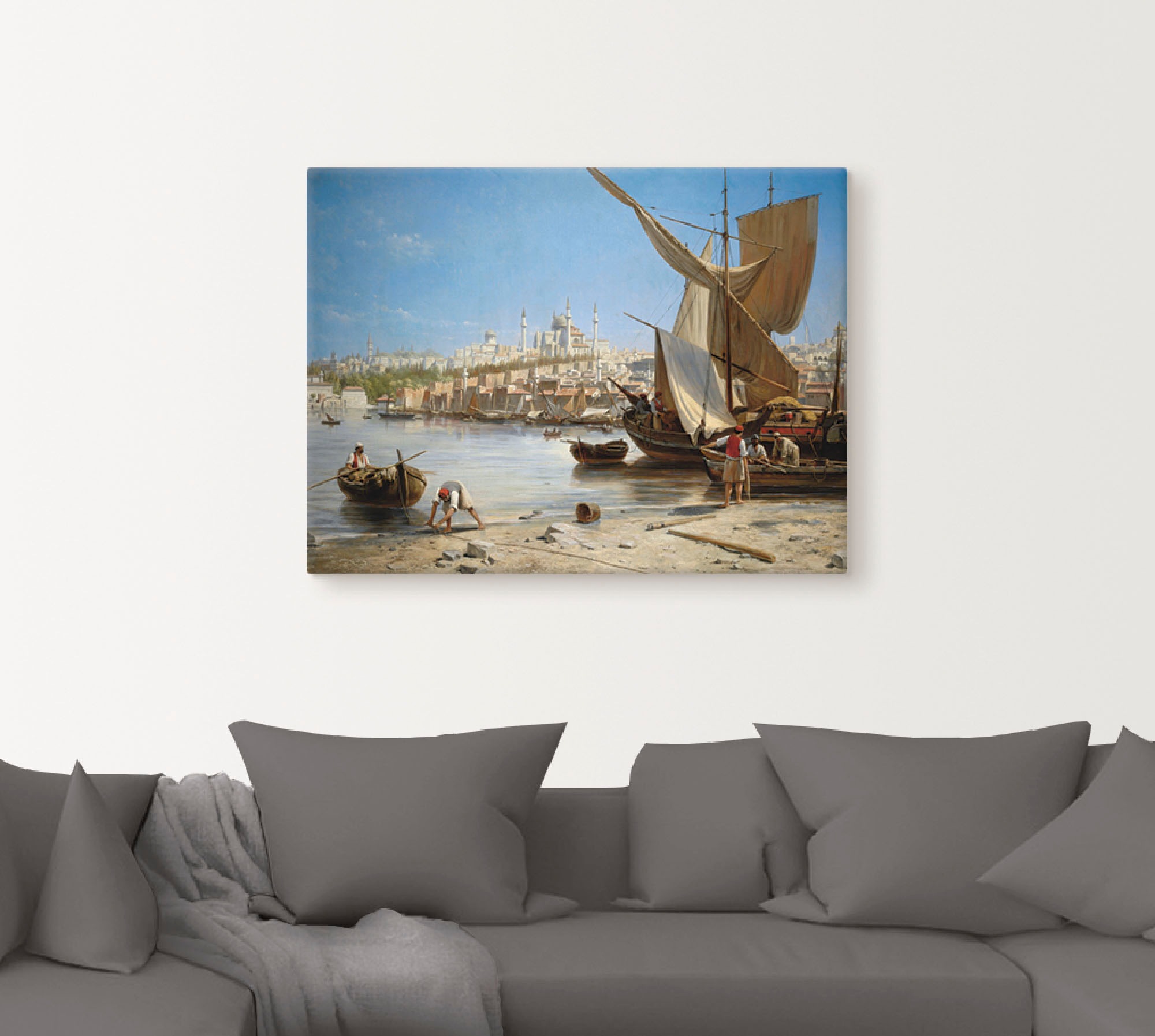 Artland Leinwandbild »Konstantinopel.«, Boote & Schiffe, (1 St.), auf Keilrahmen gespannt