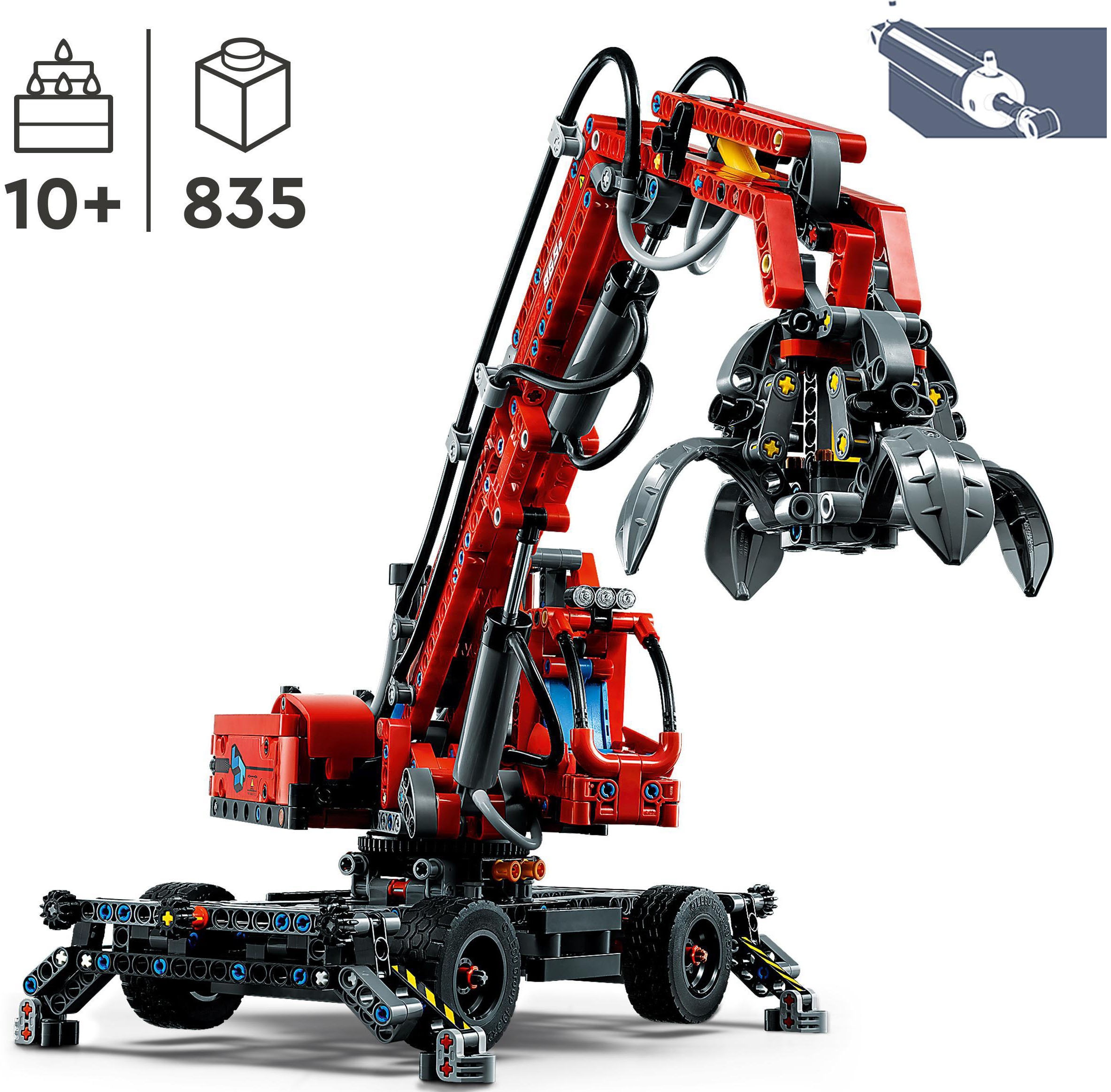 LEGO® Konstruktionsspielsteine »Umschlagbagger (42144), LEGO® Technic«, (835 St.)