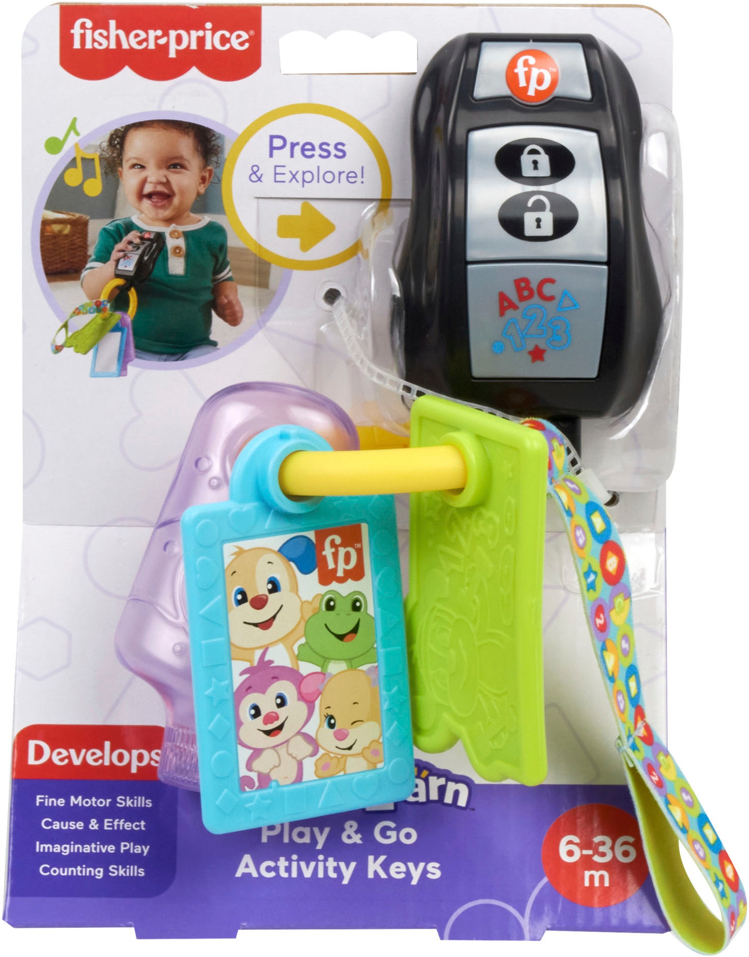 Fisher-Price® Lernspielzeug »Lernspaß Schlüsselbund, bunt«, mit Musik