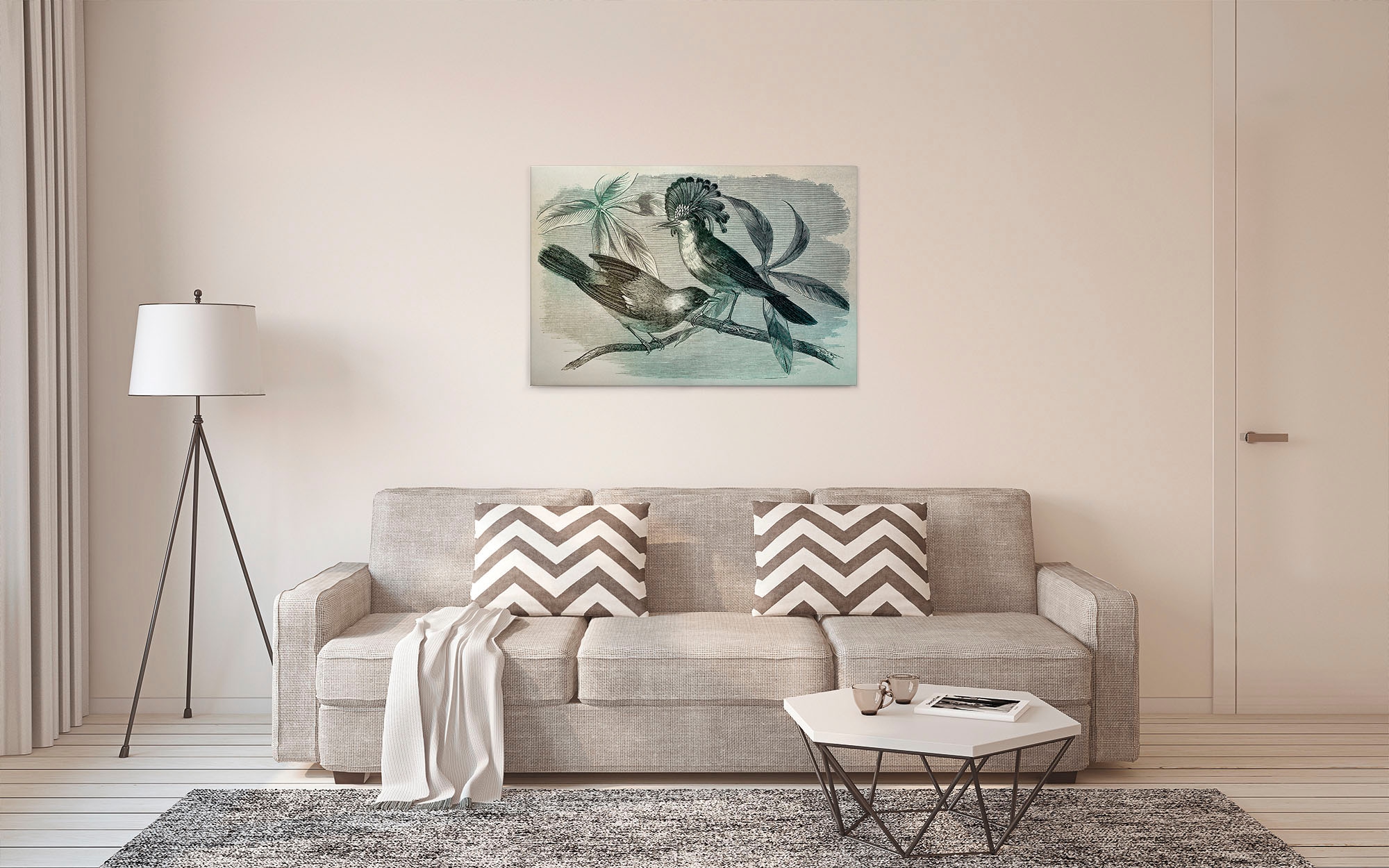 A.S. Création Leinwandbild »vintage birds«, Kunst-Gemälde-Kinder, (1 St.), Vogel Keilrahmen Bild Leinwand-Bild Wohnzimmer modern Wandbild Kinder
