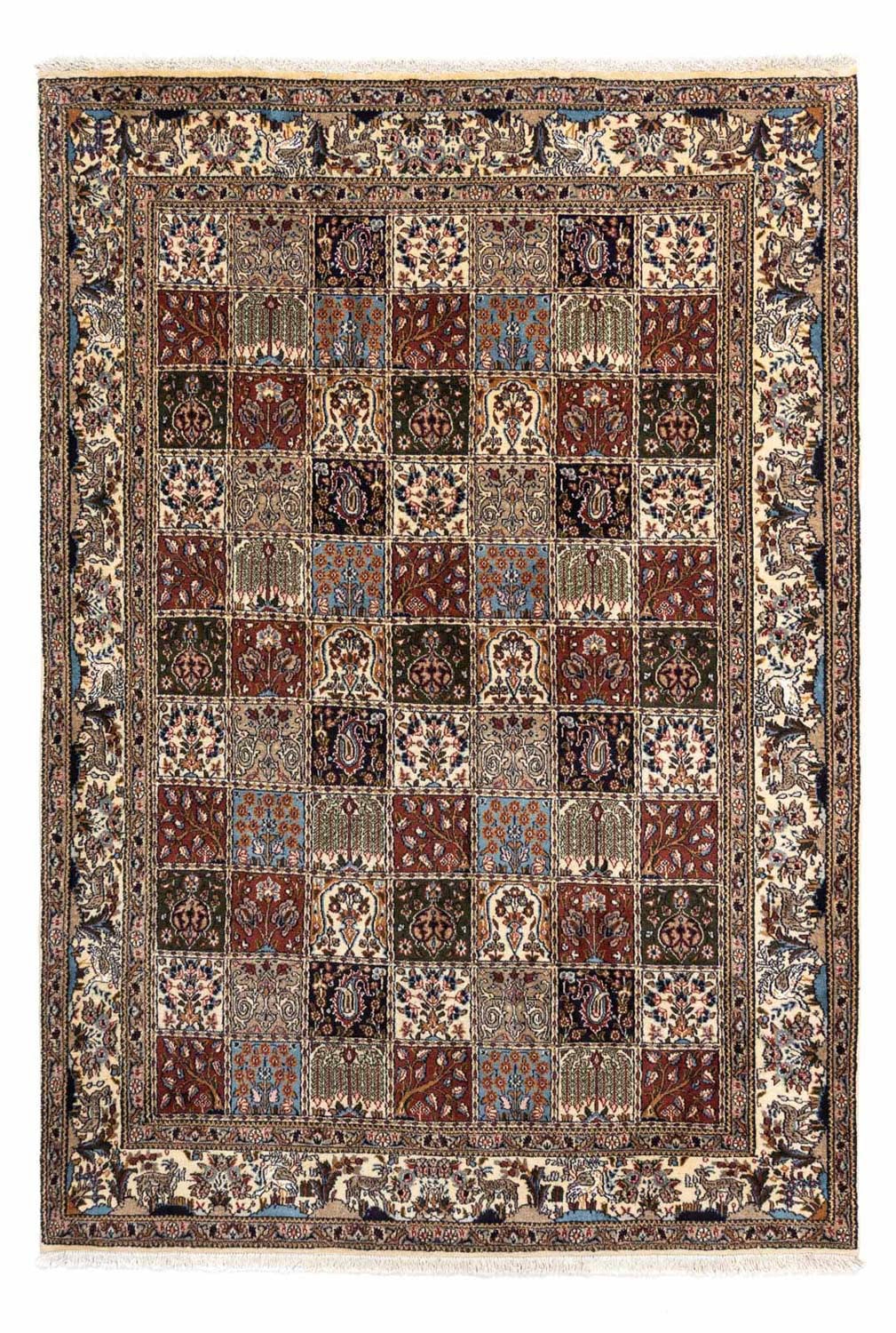 morgenland Wollteppich »Moud Stark Gemustert Beige 195 x 150 cm«, rechtecki günstig online kaufen