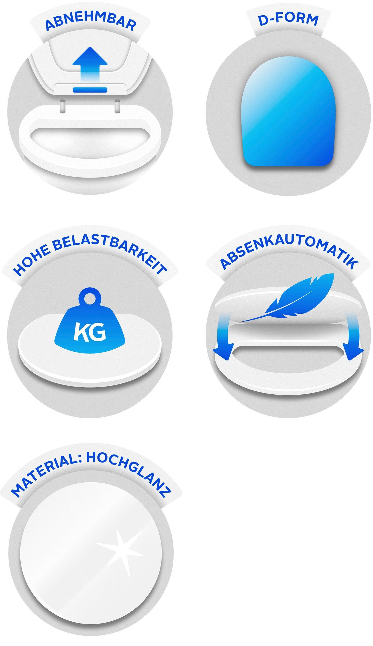 ADOB WC-Sitz »Nothing to loose«, Absenkautomatik, zur Reinigung auf Knopfdruck abnehmbar